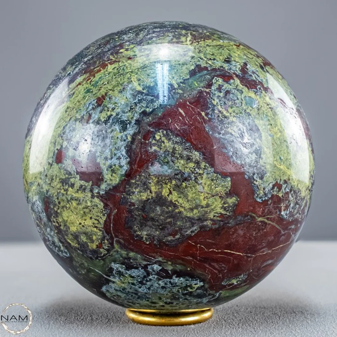 Rare Natural Dragon Blood Jasper Sphere- 4072.61 g