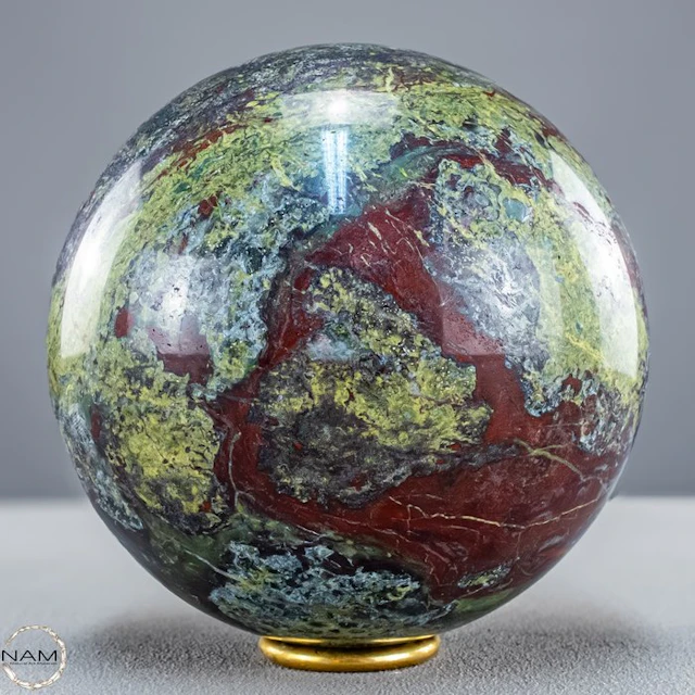 Rare Natural Dragon Blood Jasper Sphere- 4072.61 g