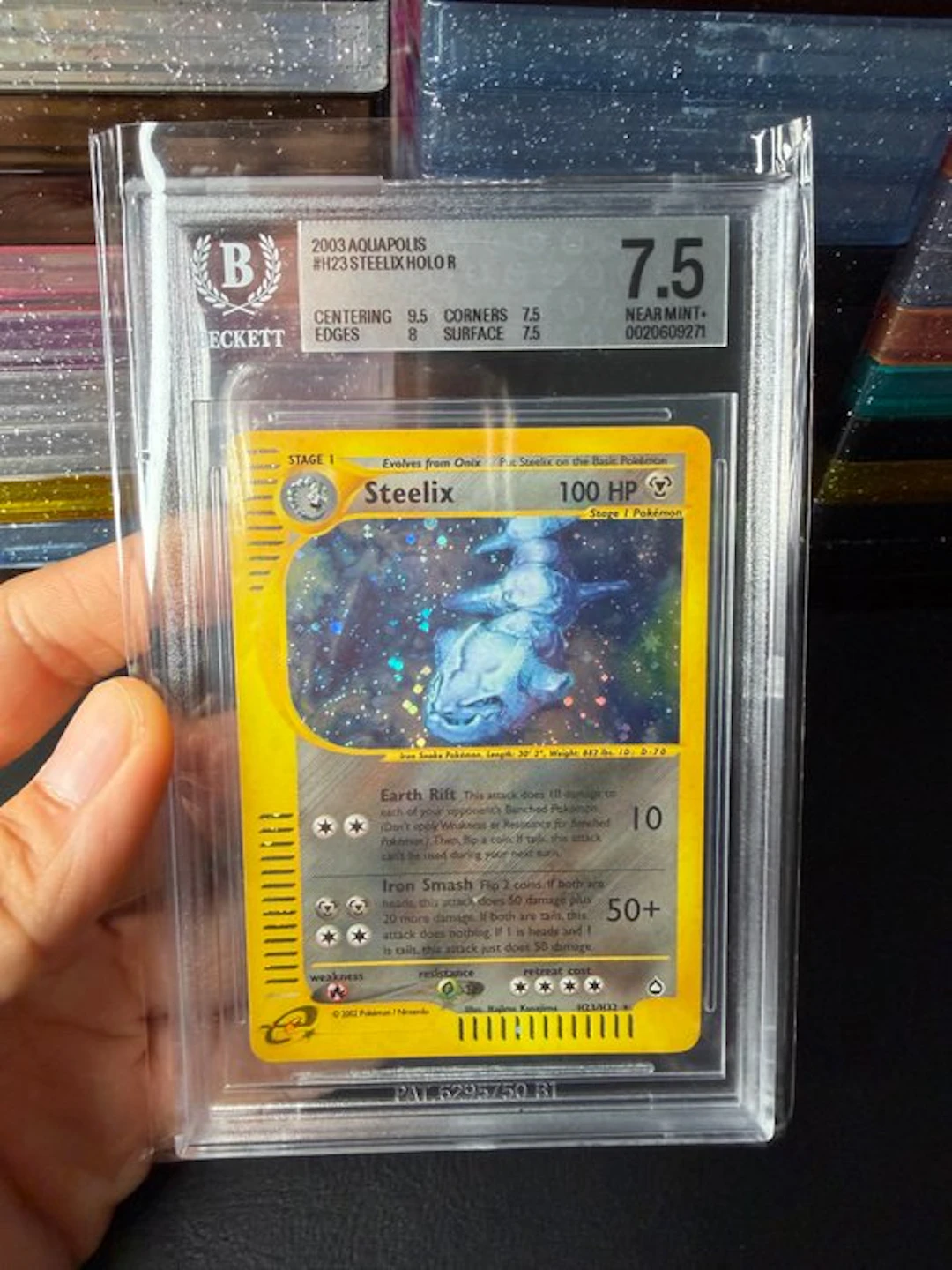 Pokémon - 1 Graded card - Steelix #H23 Foil - Beckett 7.5 - WOTC - Aquapolis