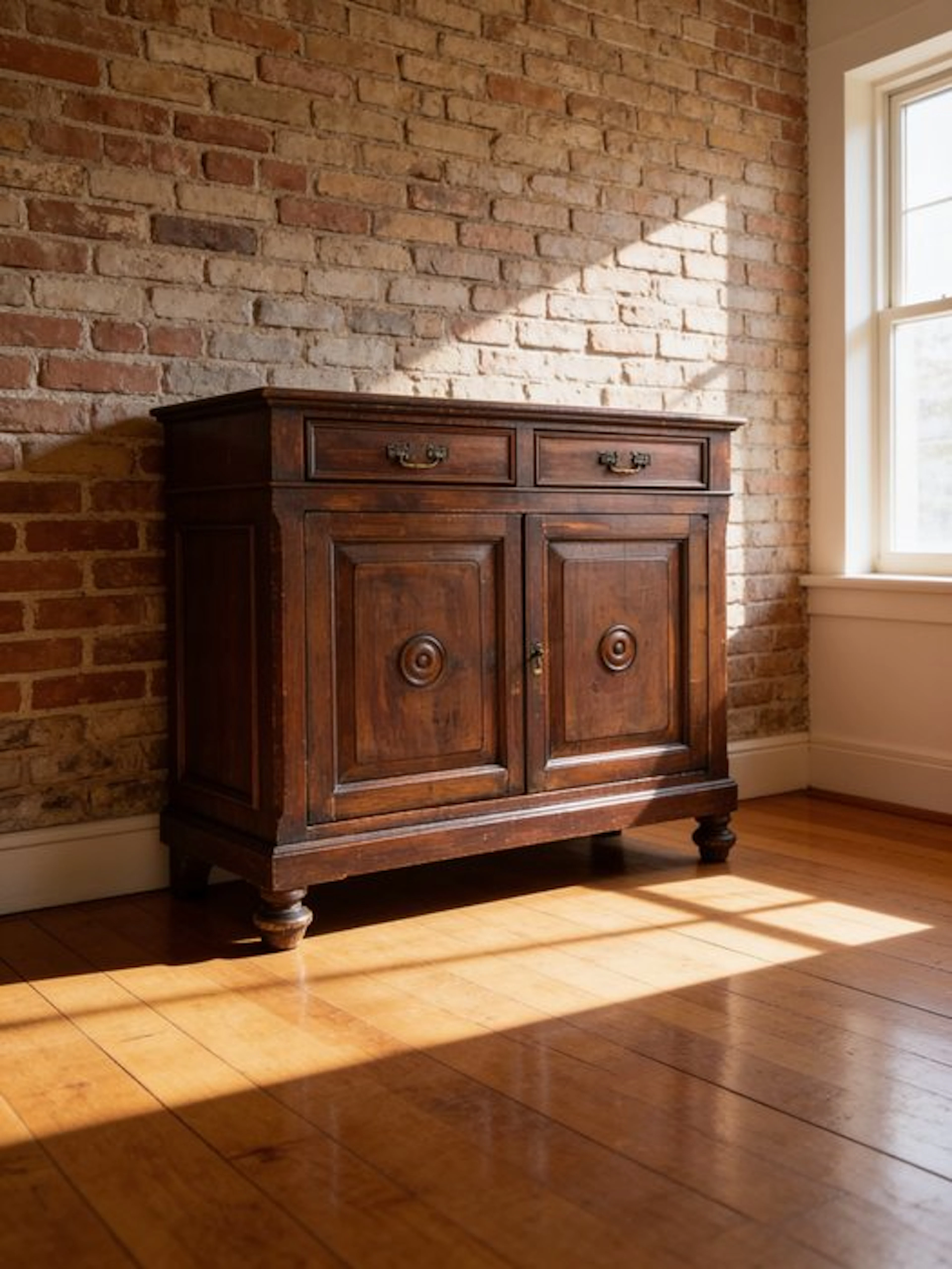 Credenza - Wood, Marble, Mahogany, Walnut
