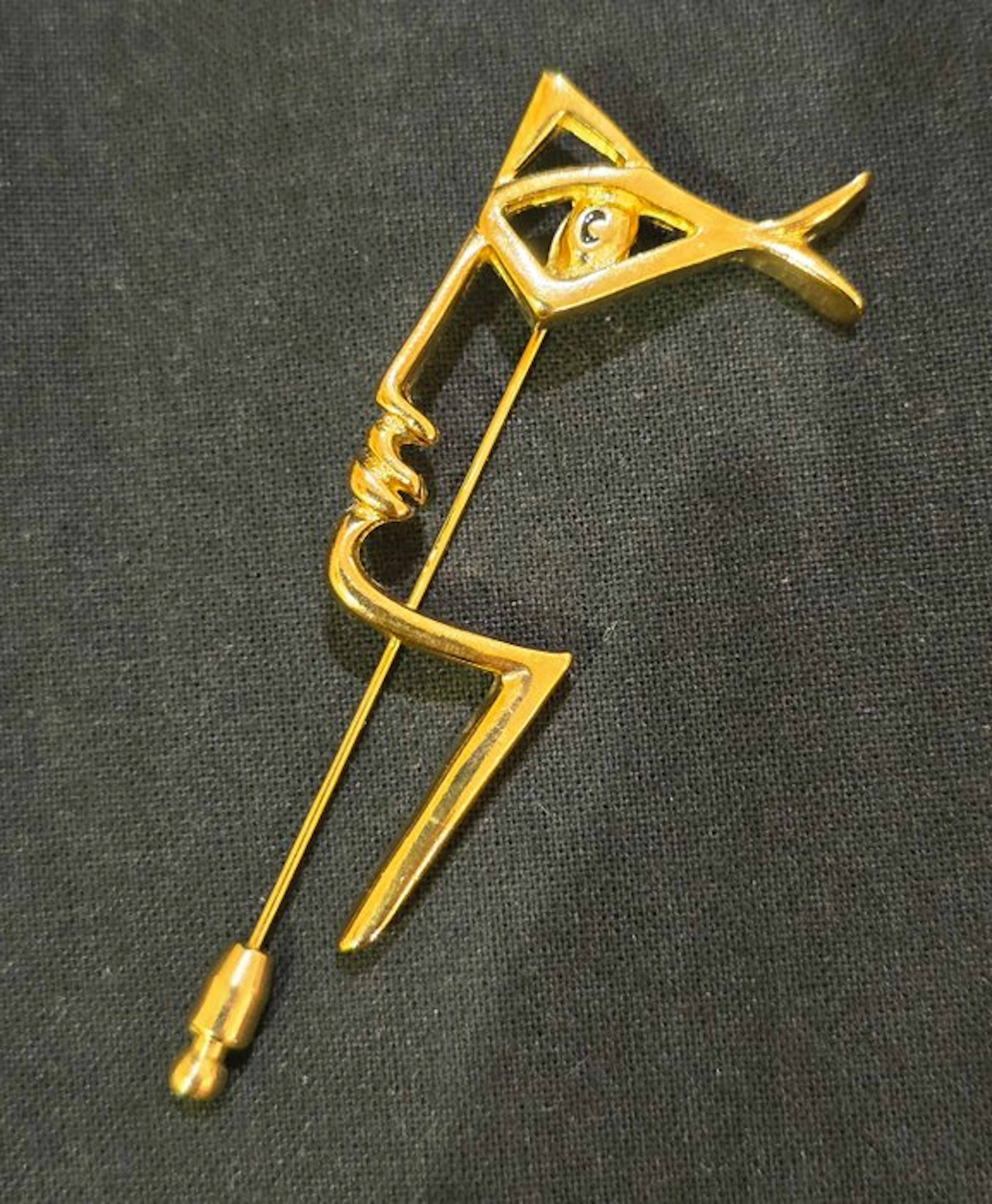 Gold-plated - Brooch - Jean Cocteau 1997