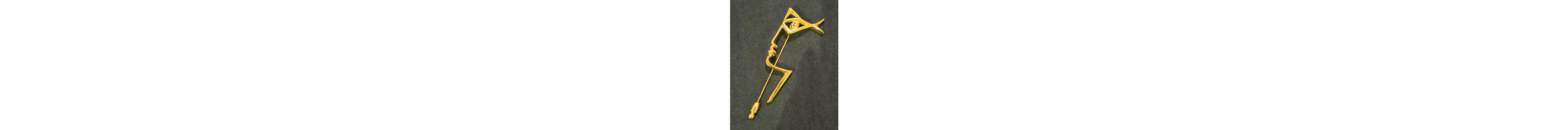 Gold-plated - Brooch - Jean Cocteau 1997