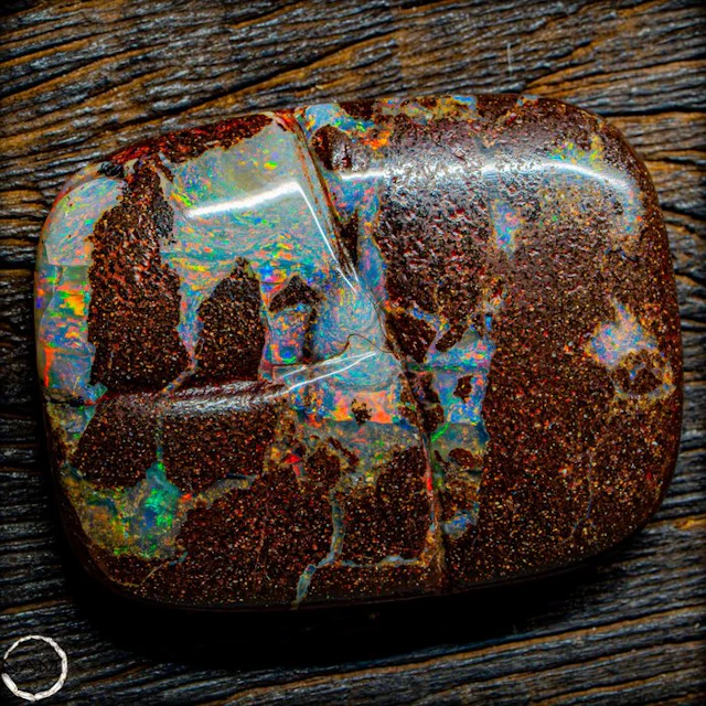 Natural Intense Boulder Opal Polished Boulder Opal 75.40 ct- 15.08 g