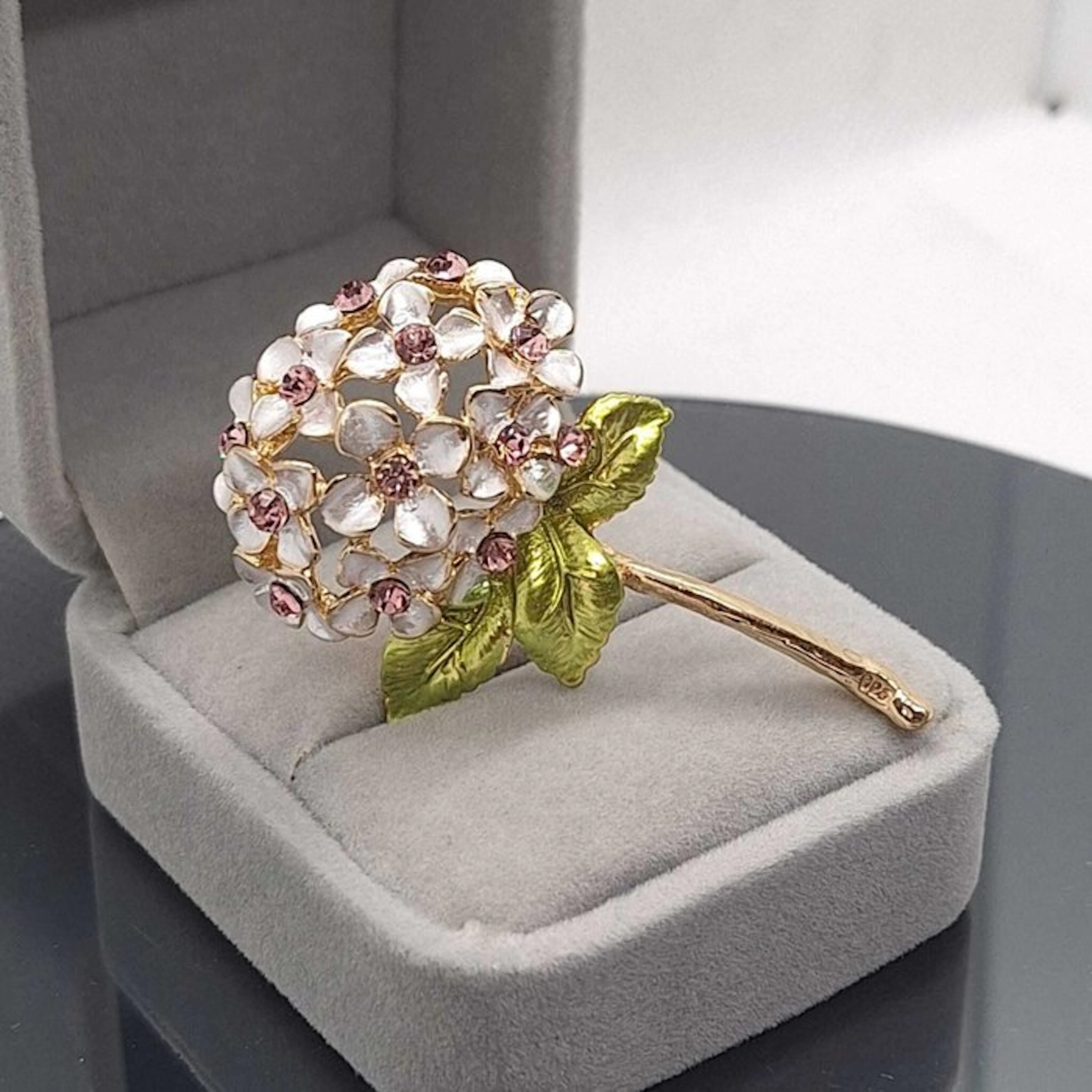 925 silver. - Brooch - Floral.