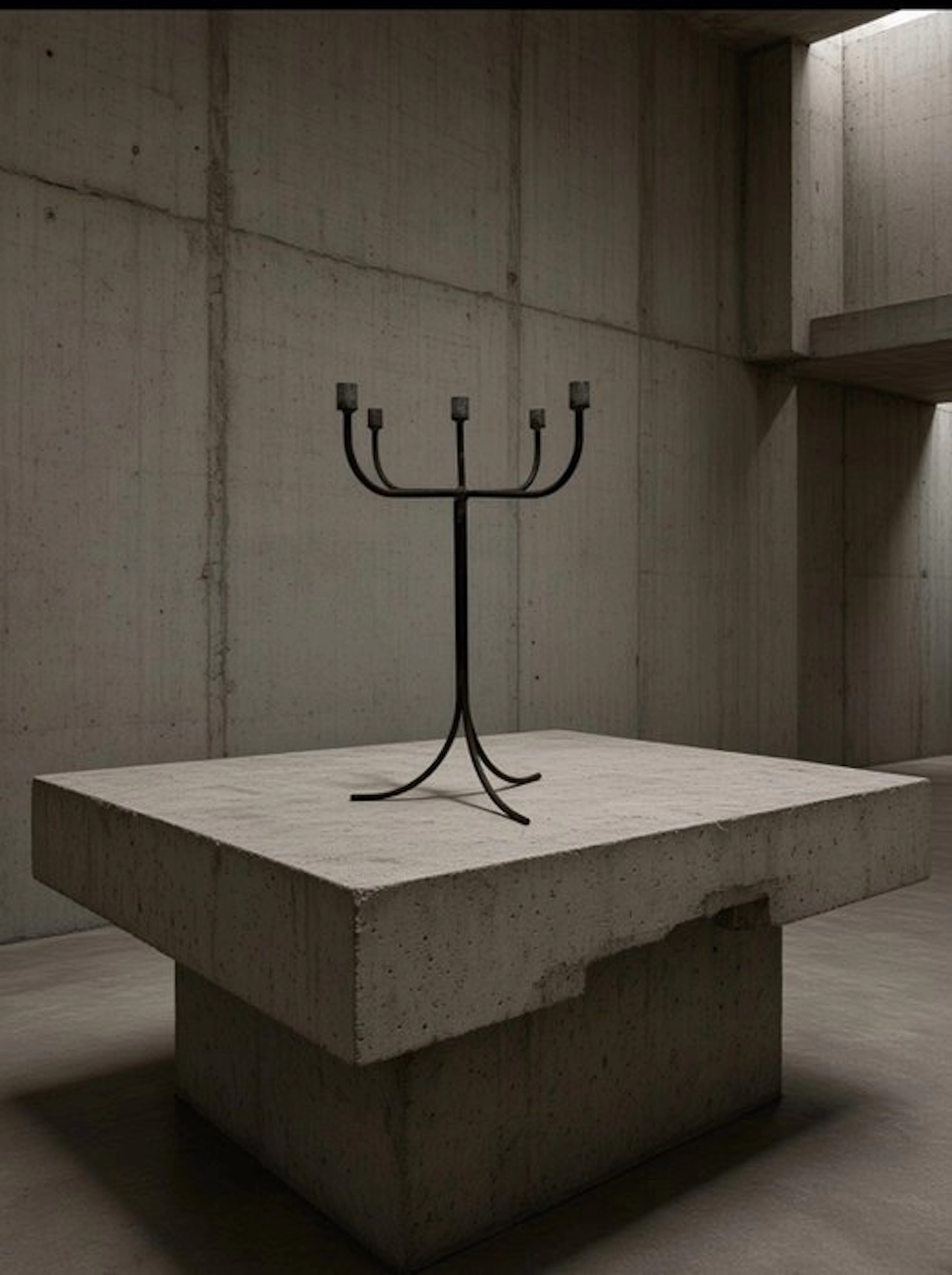 Candleholder - Wrought iron - Brutalist