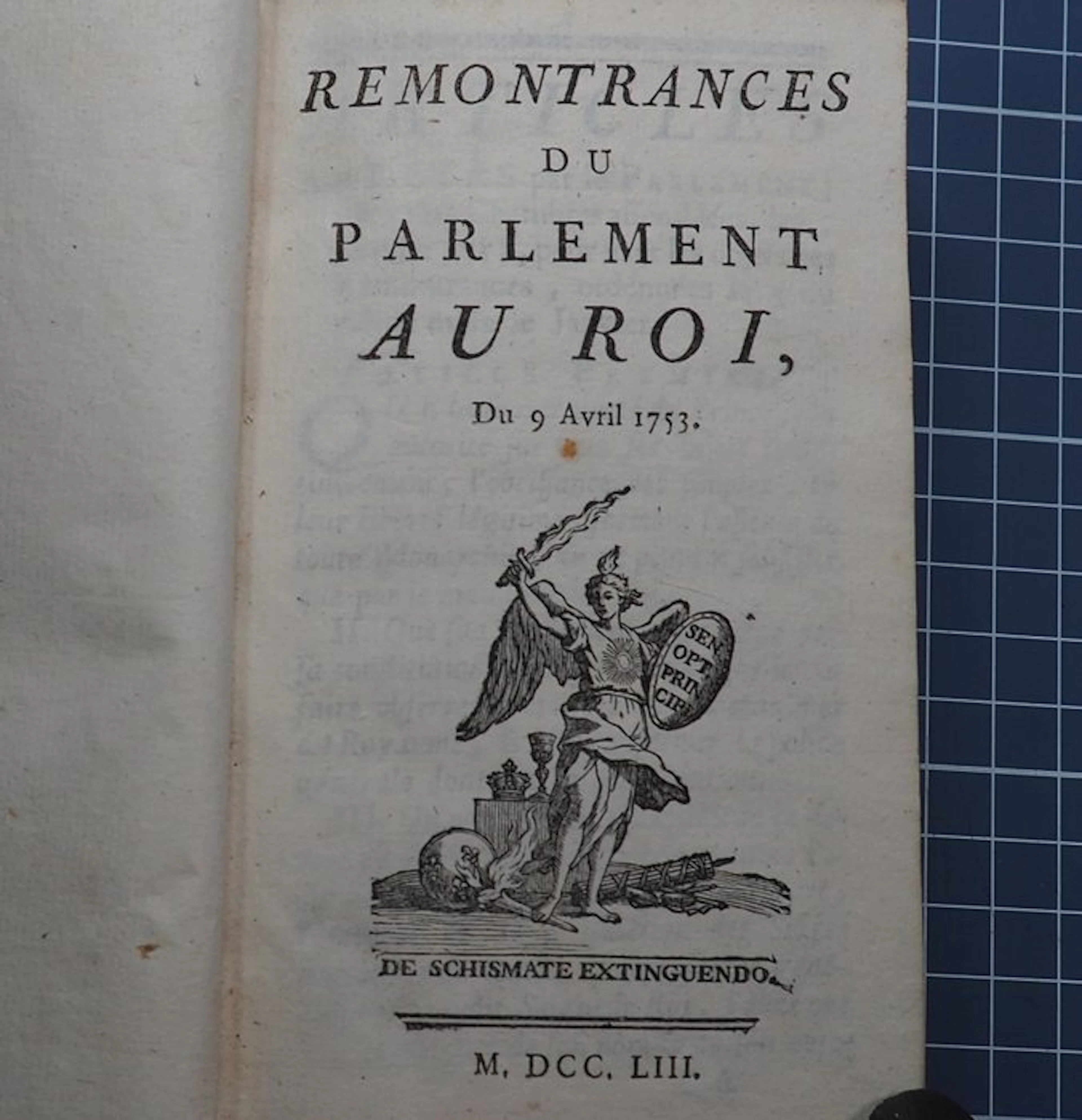 [Louis XV] - Remontrances du Parlement au Roi + Tradition des Faits - 1753