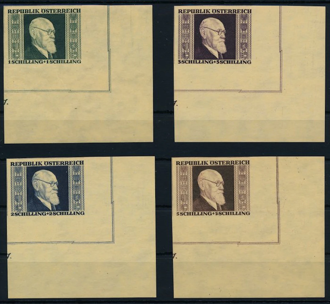 Austria 1946 - Best-seller cut on yellow Japanese paper