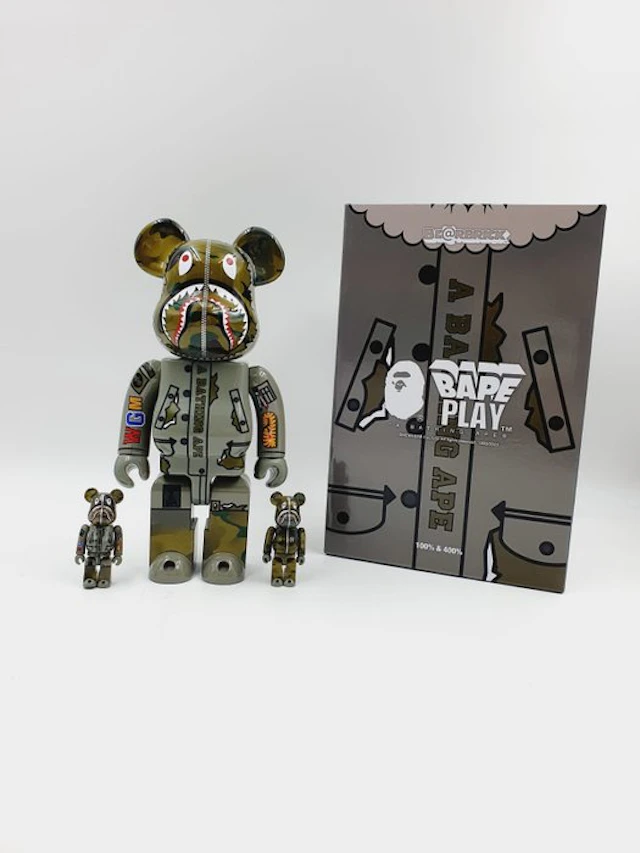 NO RESERVE Bape x Medicom Toy Be@rbrick - Be@rbrick Bap x...