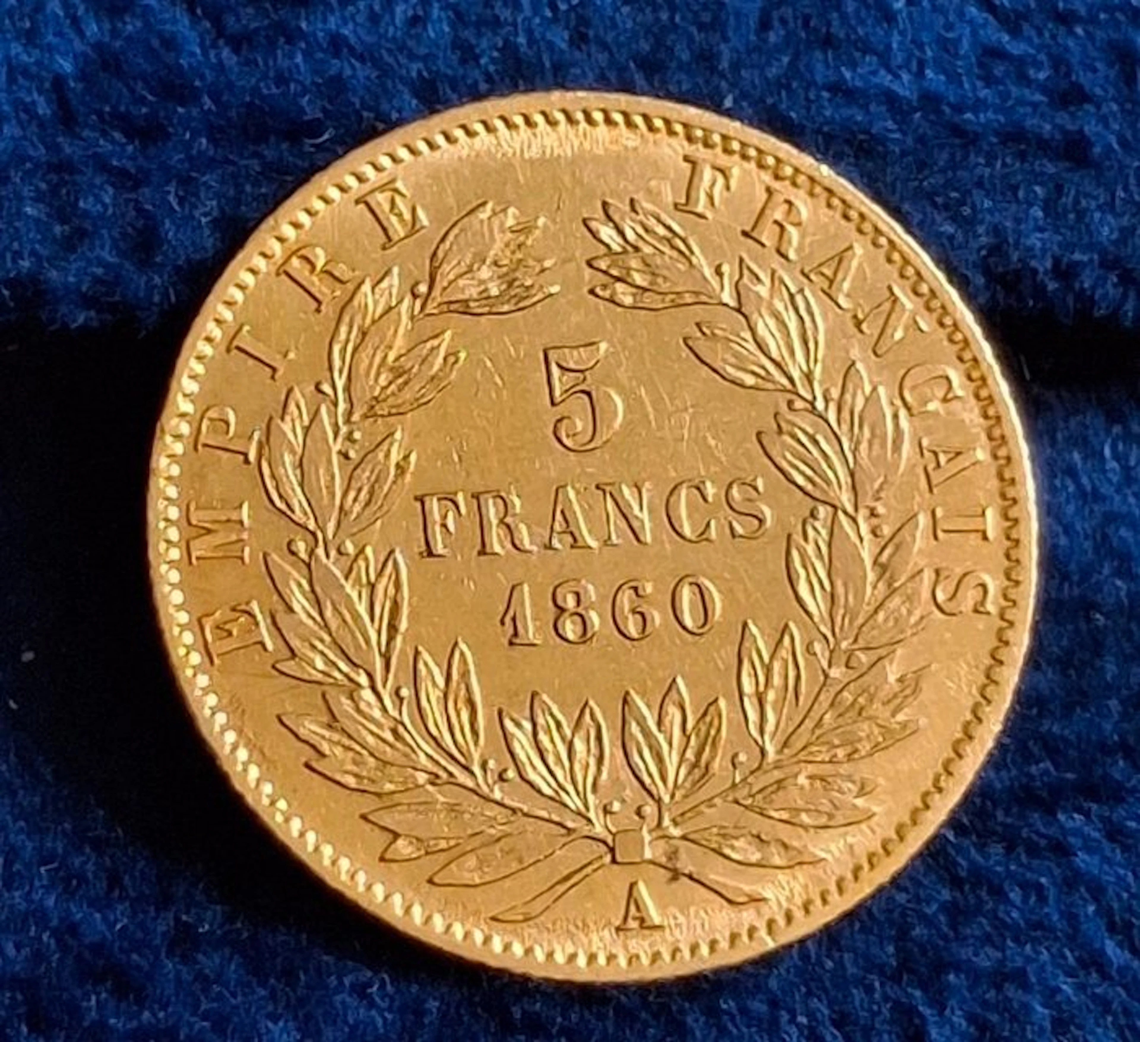 France. Napoléon III. 5 Francs 1860-A, Paris