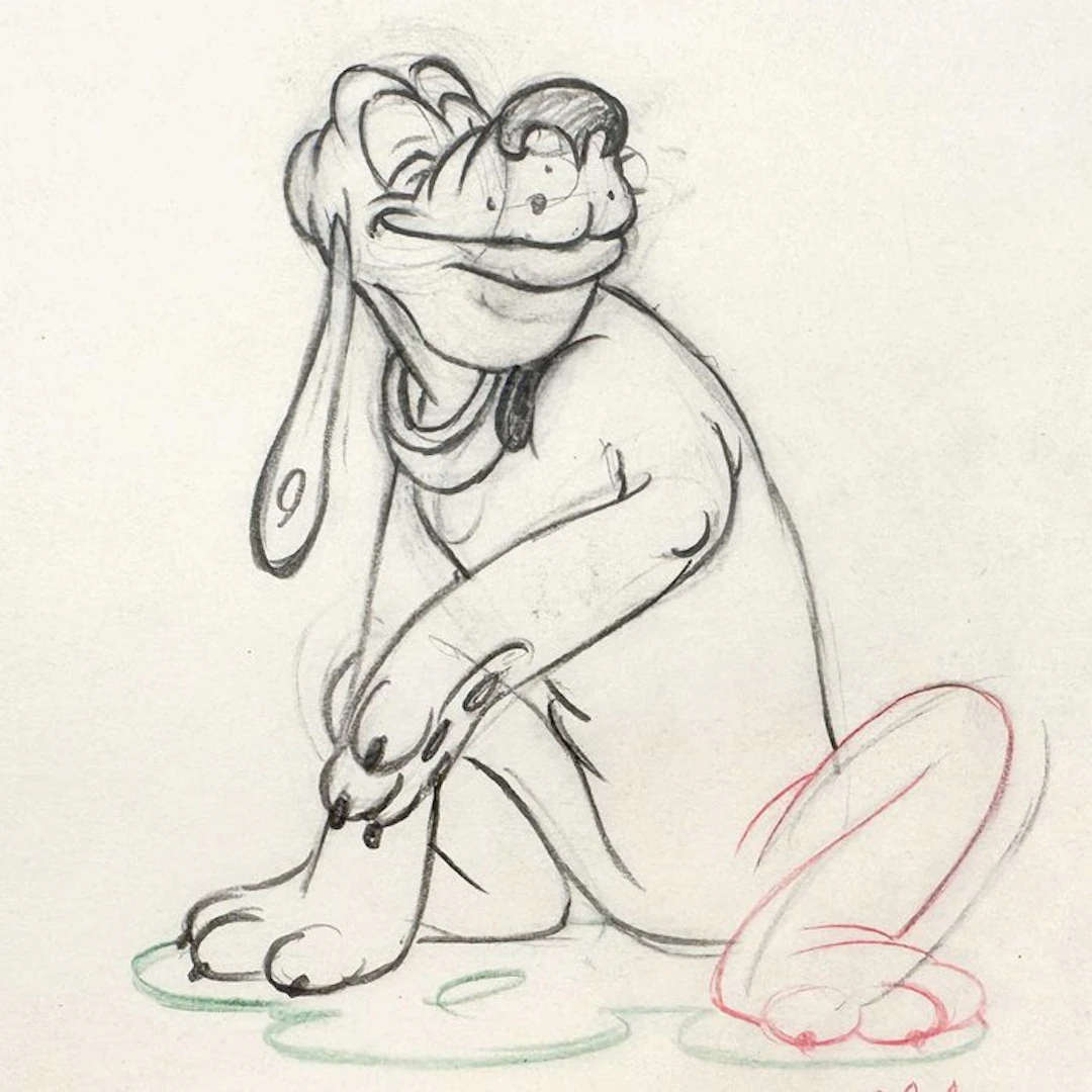 PLUTO Original Animation Drawing - (Walt Disney, 1939) + CERTIFICATE