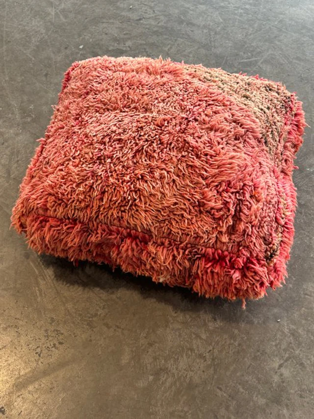Pouffe - Handmade bohemian Moroccan wool pouf - Wool