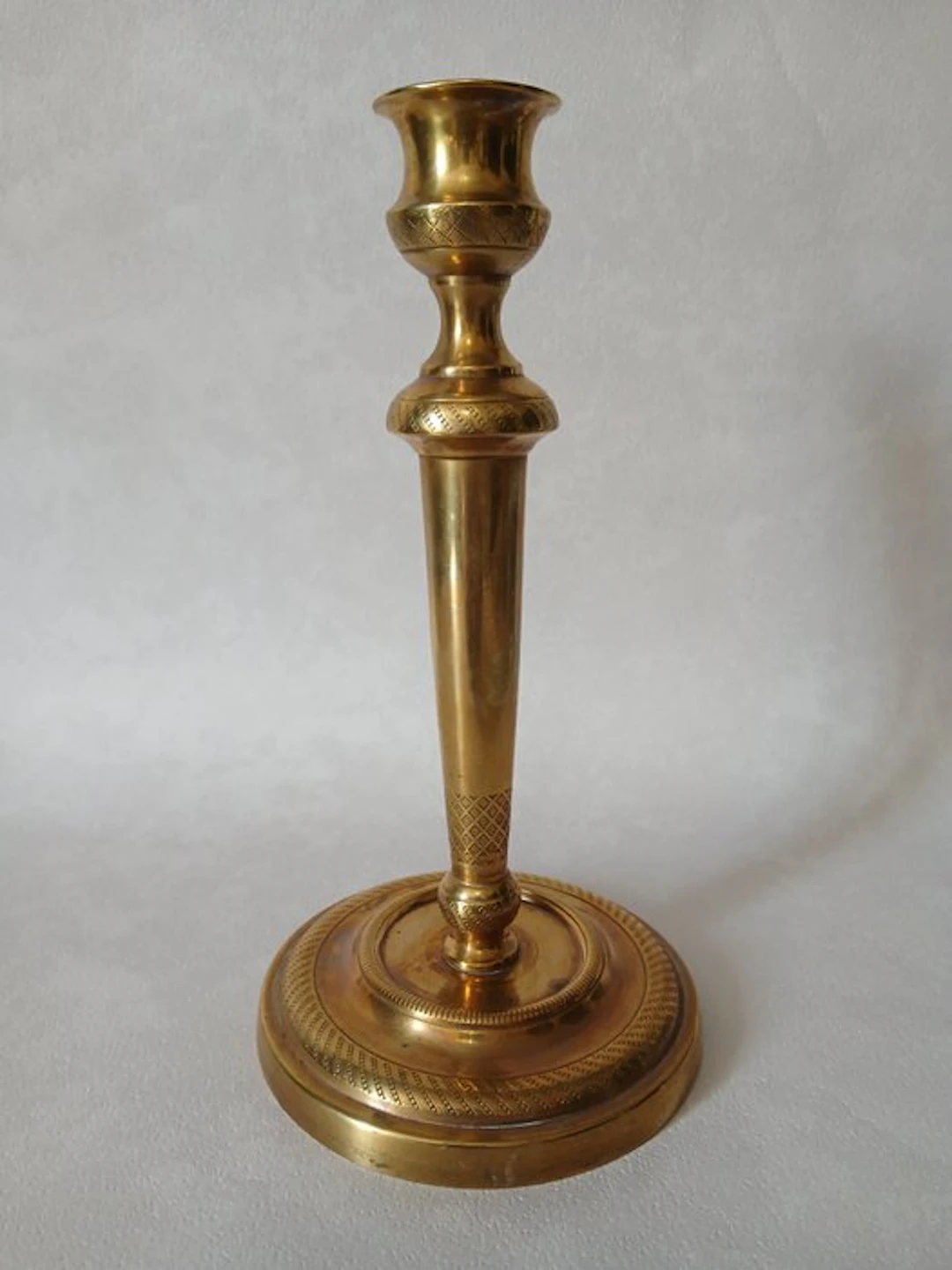 Taperstick - Gilt brass - 19th-century candlestick.