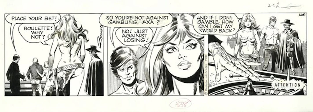 Romero, Enric Badia - 1 Original page - Axa - strip #625 - 1980