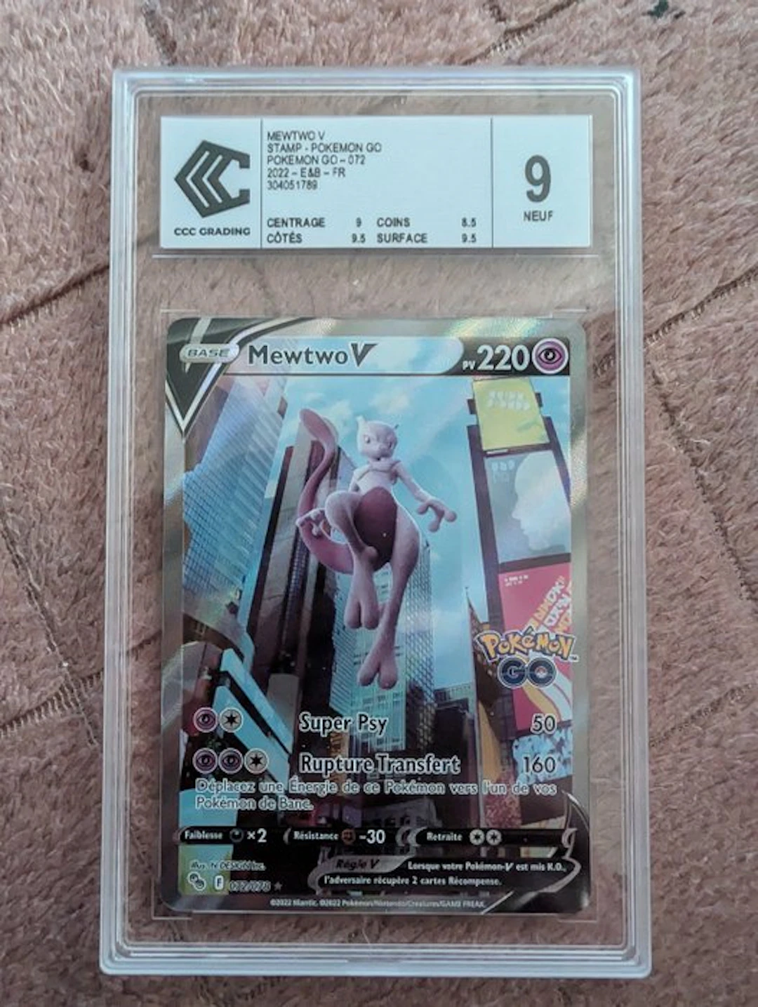 Pokémon - 1 Graded card - Mewtwo 072 Promo card