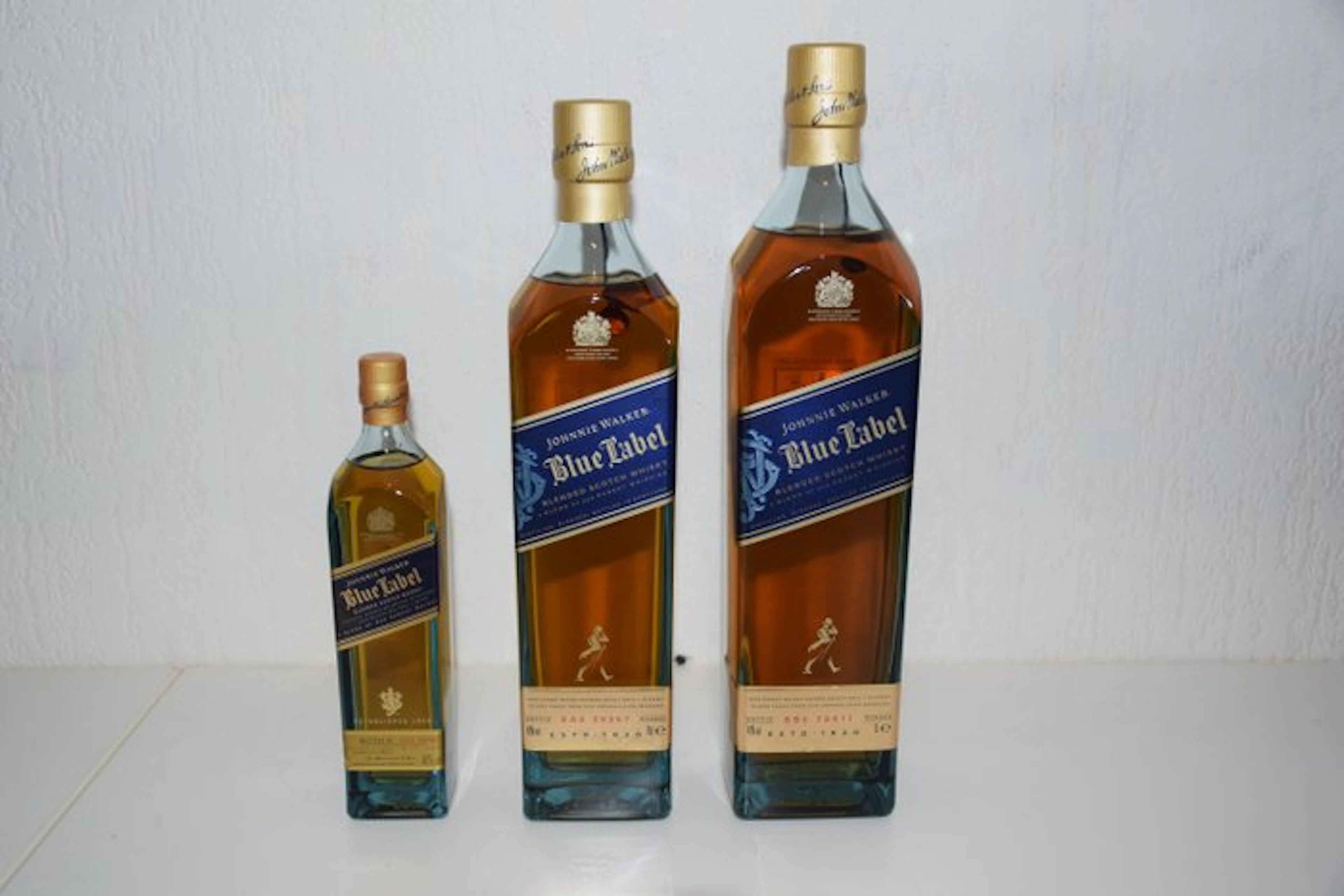 Johnnie Walker Blue Label - 70cl, 1 Litre, 20cl - 3 bottles