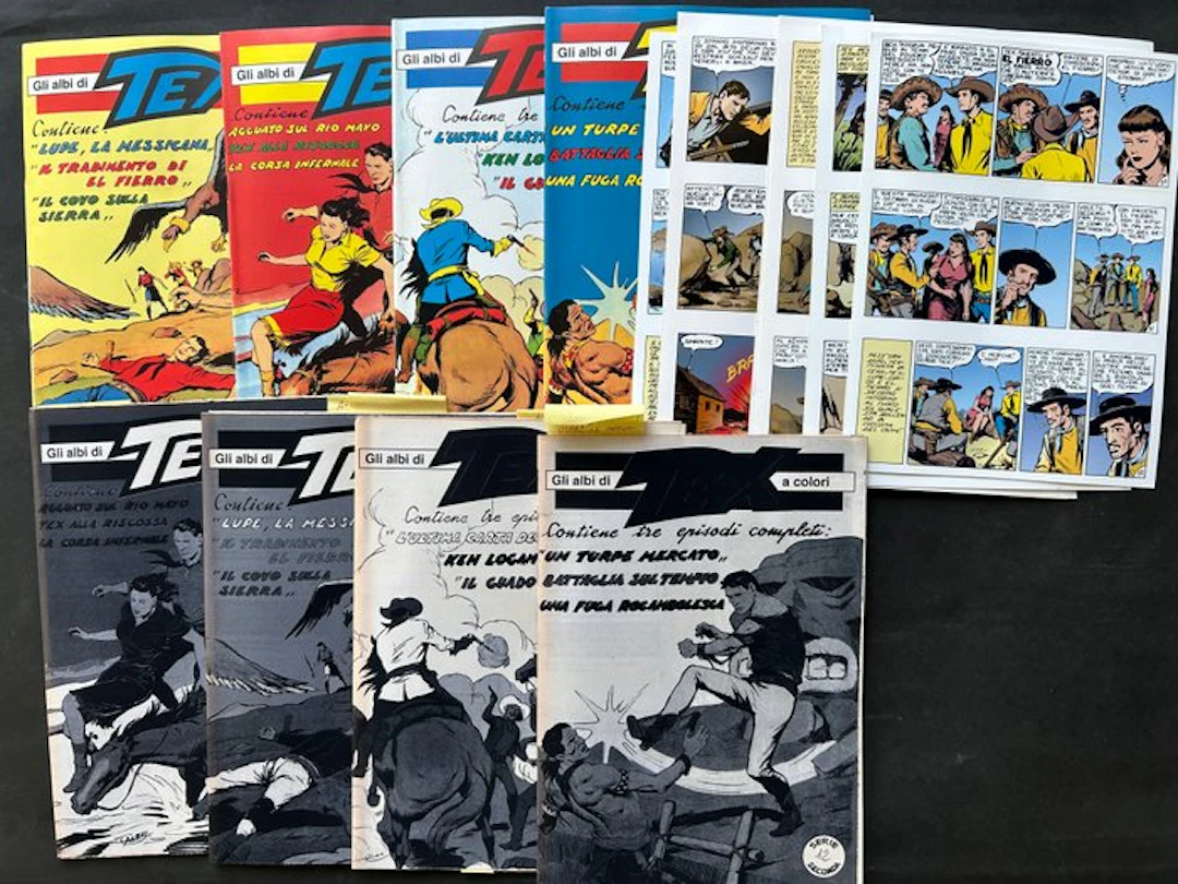 Materiale Editoriale Mercury di esecutivi di stampa per Tex Albo d'oro