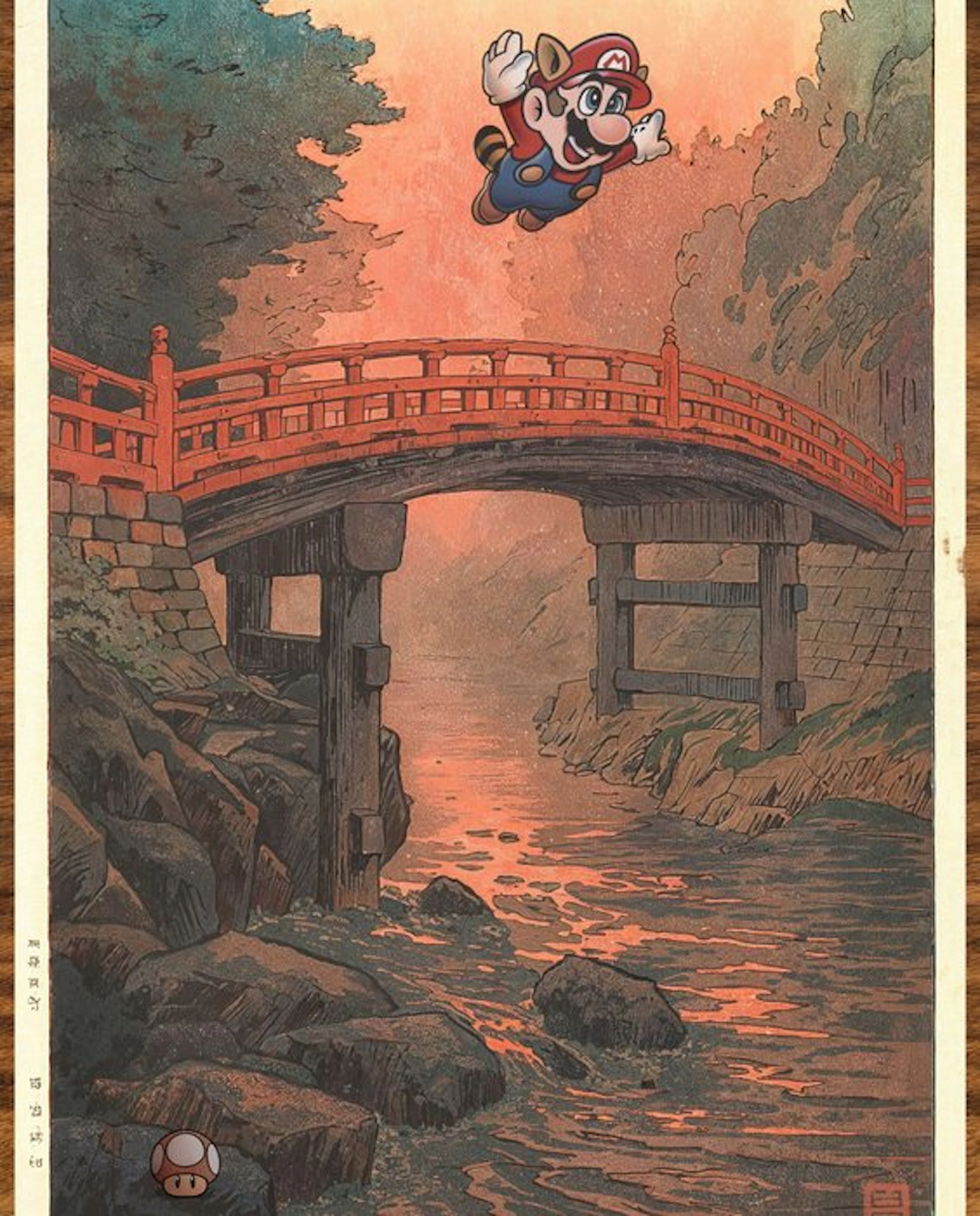 Kodo88 - Mario Soars Over Sacred Bridge 日光神橋のマリオ...