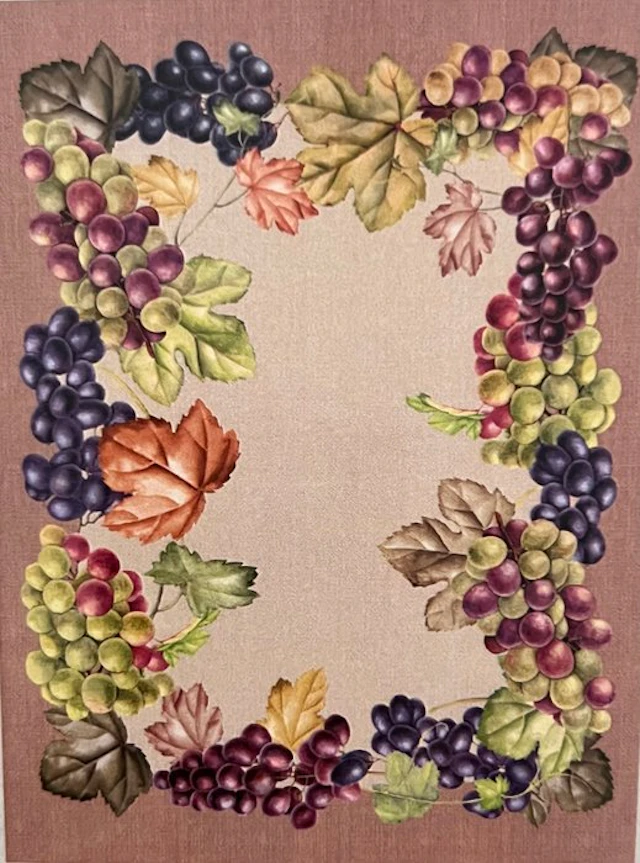 "Author's Harvest" — Tablecloth with Vine Wreath - Tablecloth - 140 cm - 230 cm
