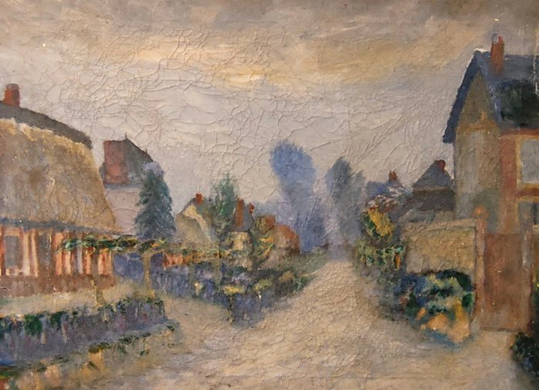 Georges Gratigny (1881-1970) - Rue de village en Normandie