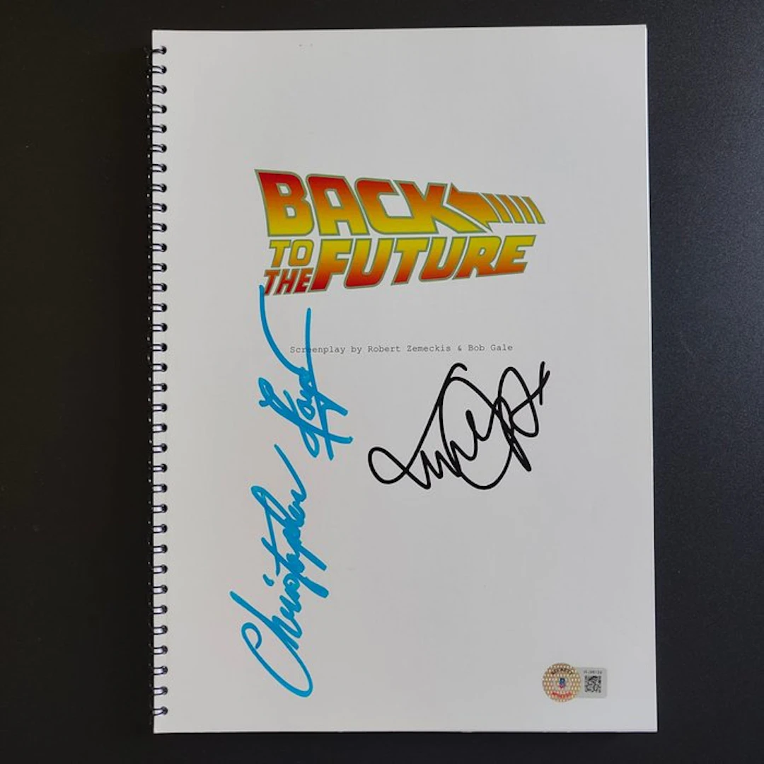 Back to the Future - Full Script Signed by Michael J