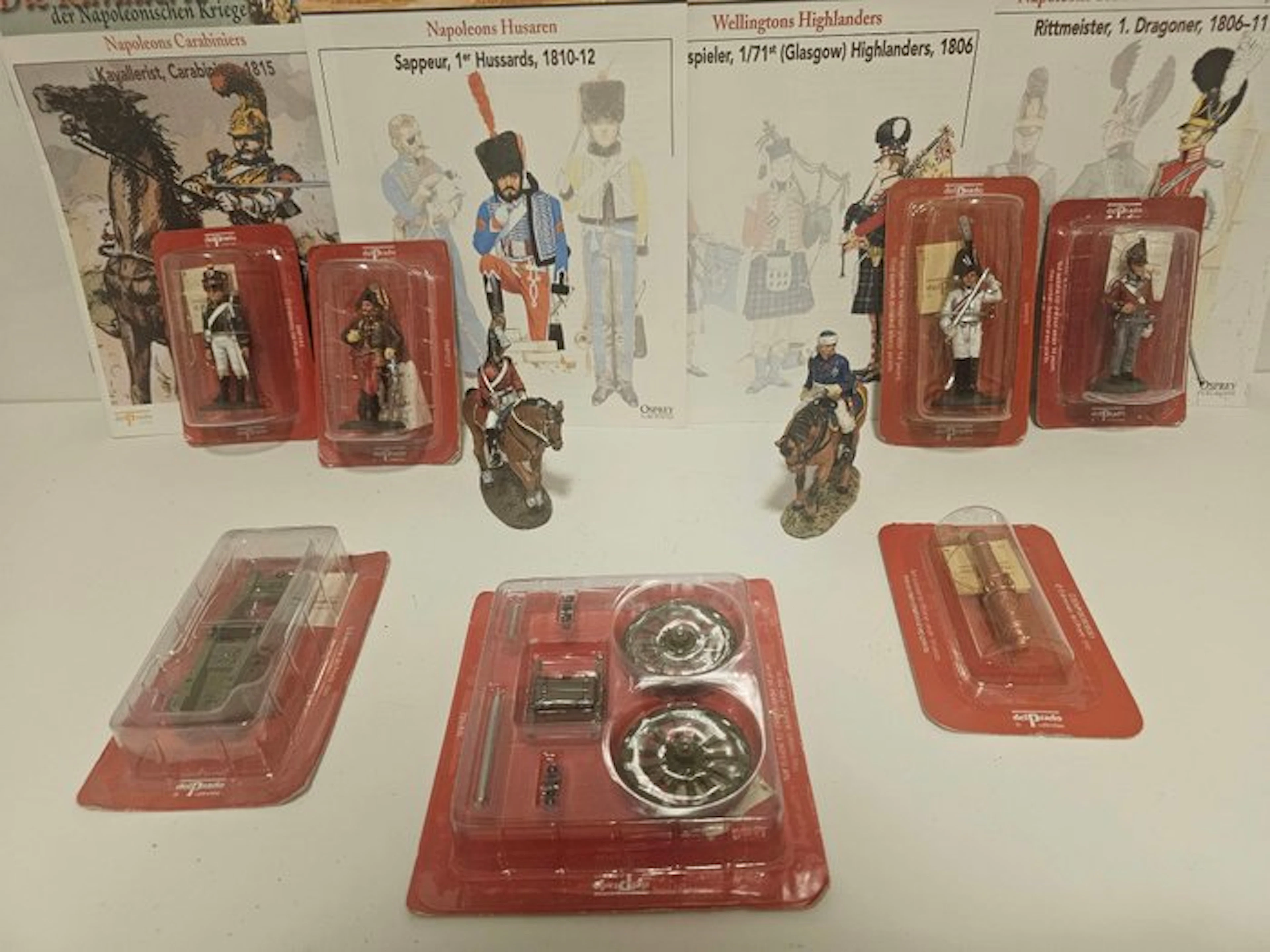 Del Prado - Figure - 9 x Napoleonische Kriege + 4 Original Hefte (13) - Tin