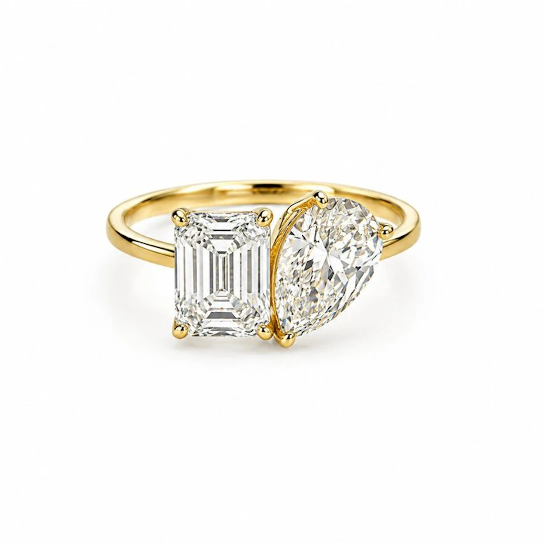 Ring - 18 kt. Yellow gold - 5.12ct. tw. Diamond (Lab-grown) - Diamond