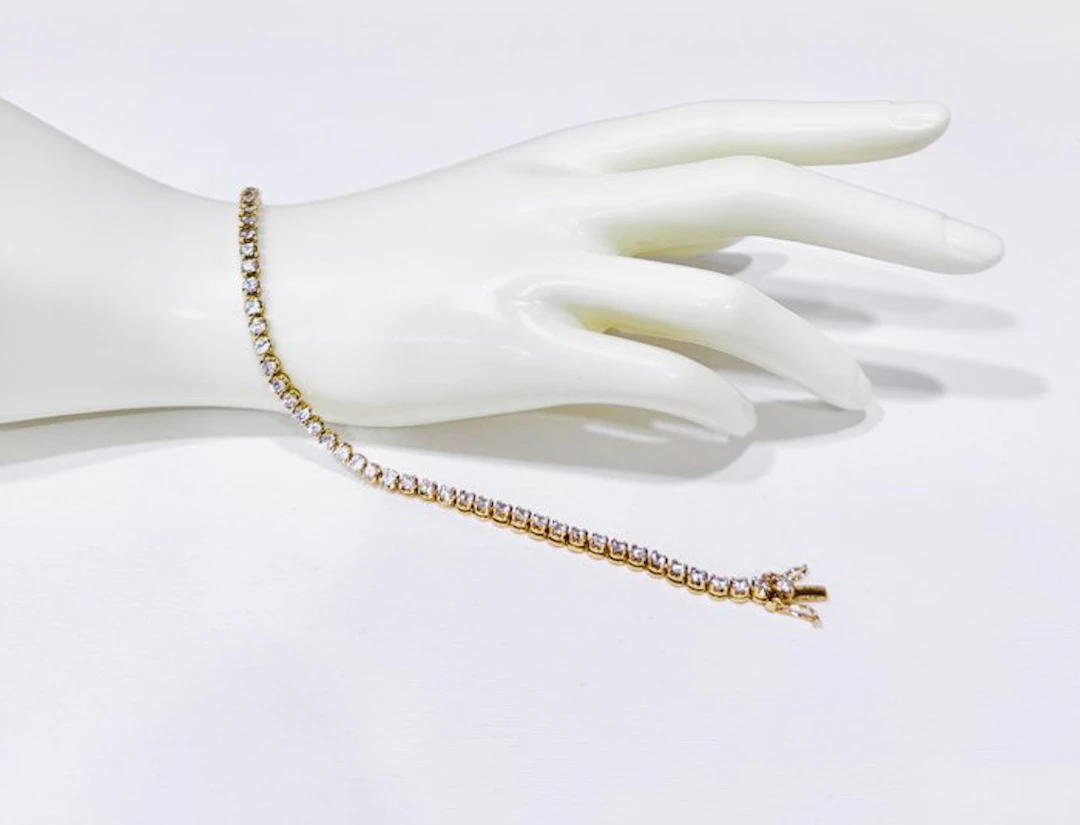No reserve price - Tennis bracelet Silver - Sapphires