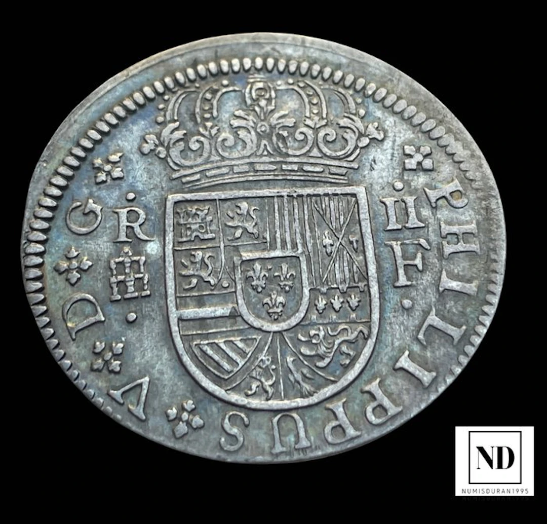 Spain. Felipe V. 2 Reales 1721 - Segovia F