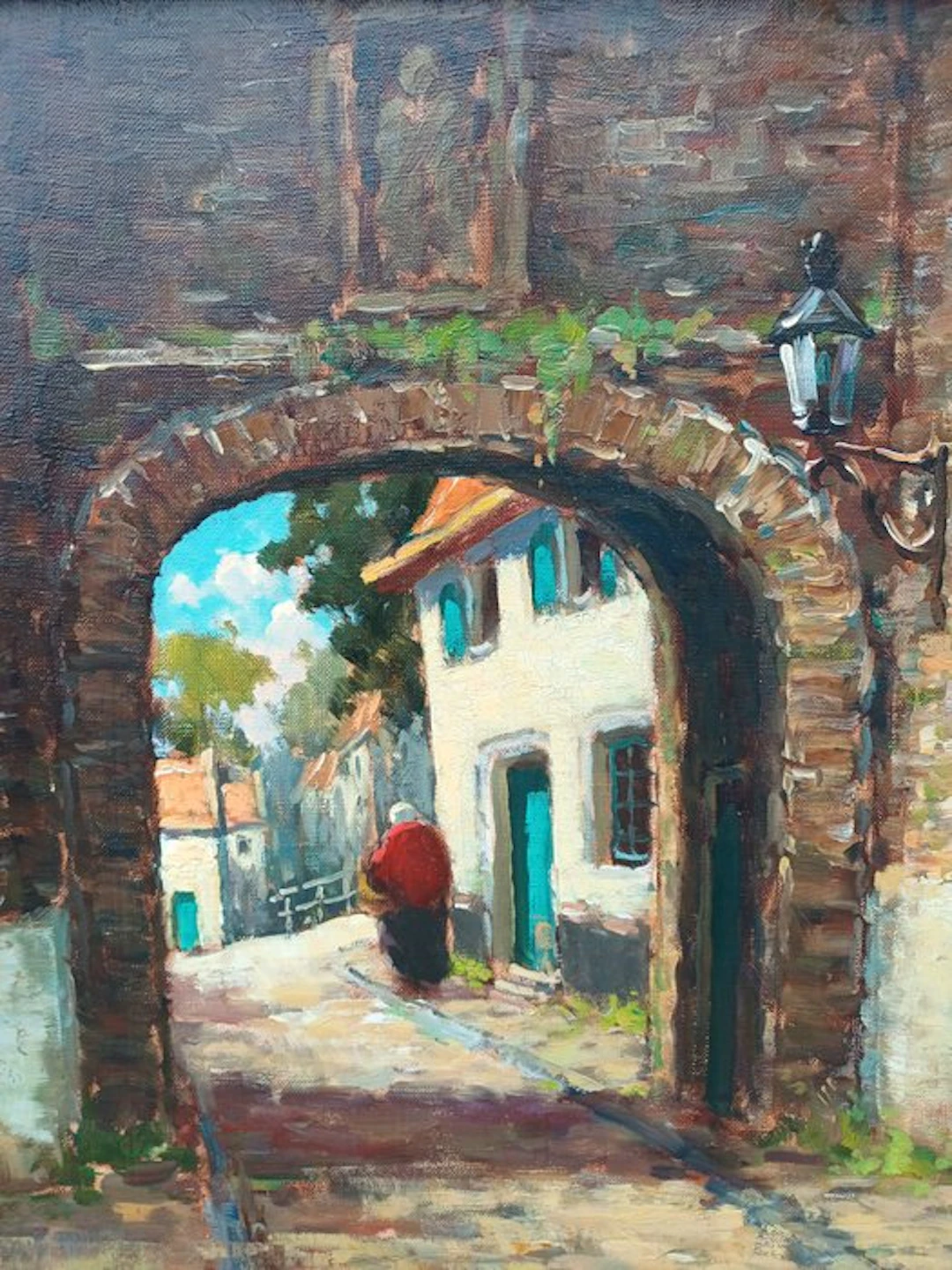 Arnout van Gilst (1898-1981) - Vrouwtje door de stadpoort
