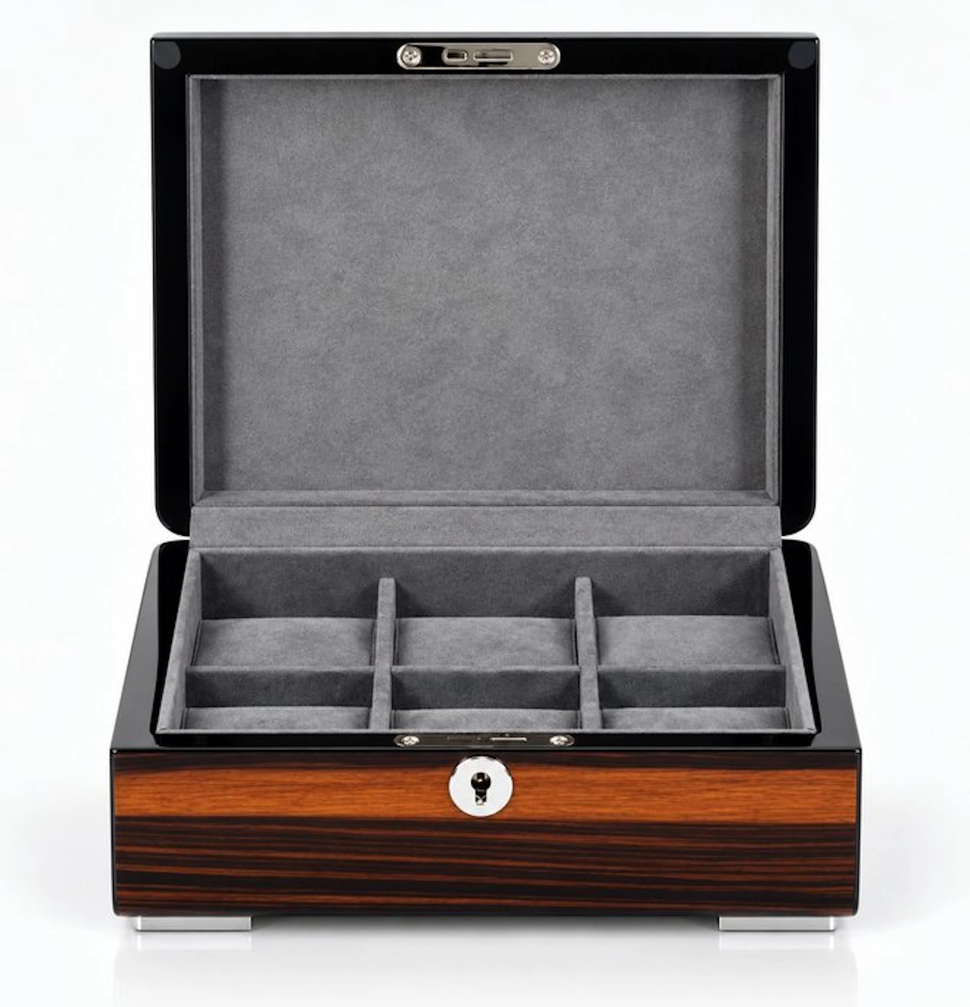 Prestige - Jewellery box - Ebony veneer wood watch box - Wood