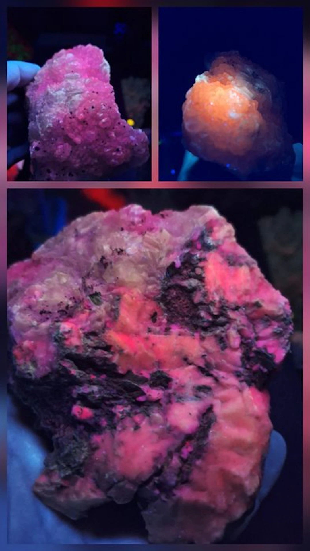 Dolomite, quartz and pyrite Fluorescent - Height: 12 cm - Width: 11 cm- 1067 g