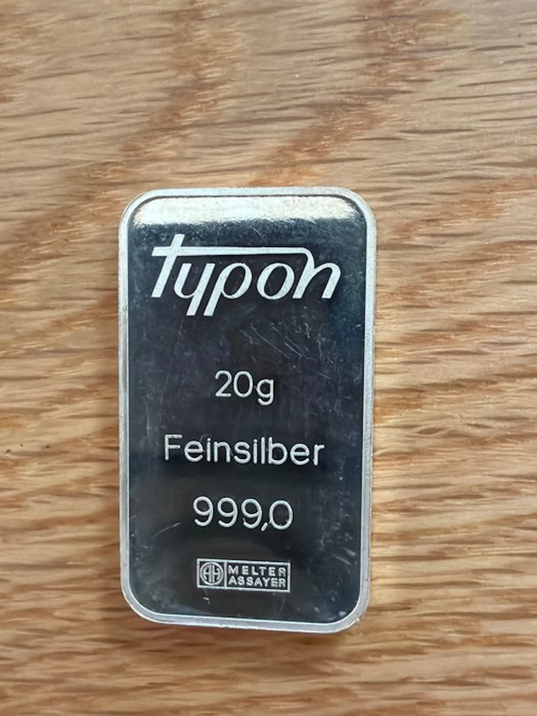 World. Silberbarren 20 g (.999) (No reserve price)