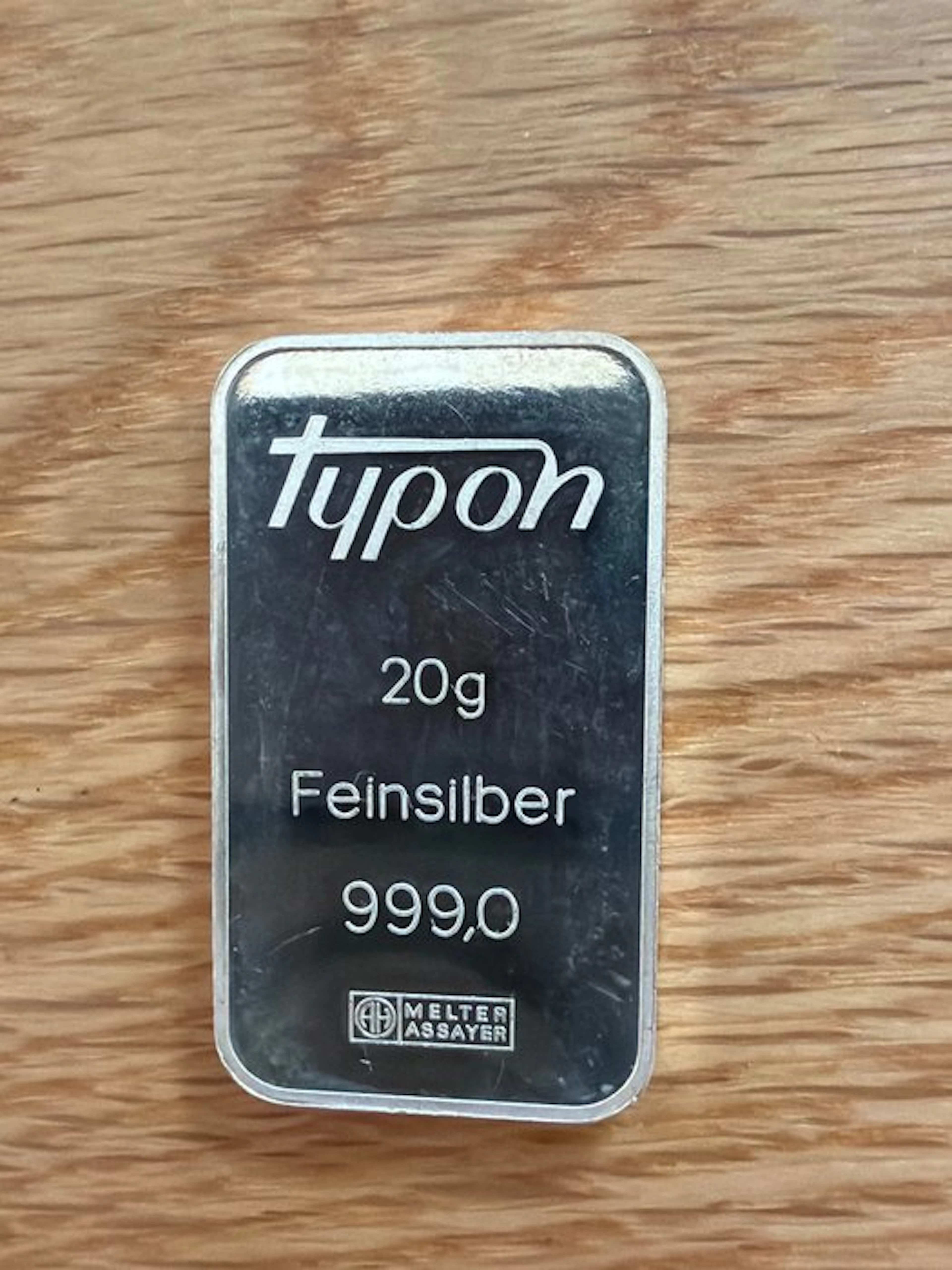 World. Silberbarren 20 g (.999) (No reserve price)