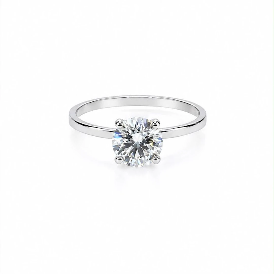No reserve price - Ring - 14 kt. White gold - 1.06ct. tw. Diamond (Lab-grown)