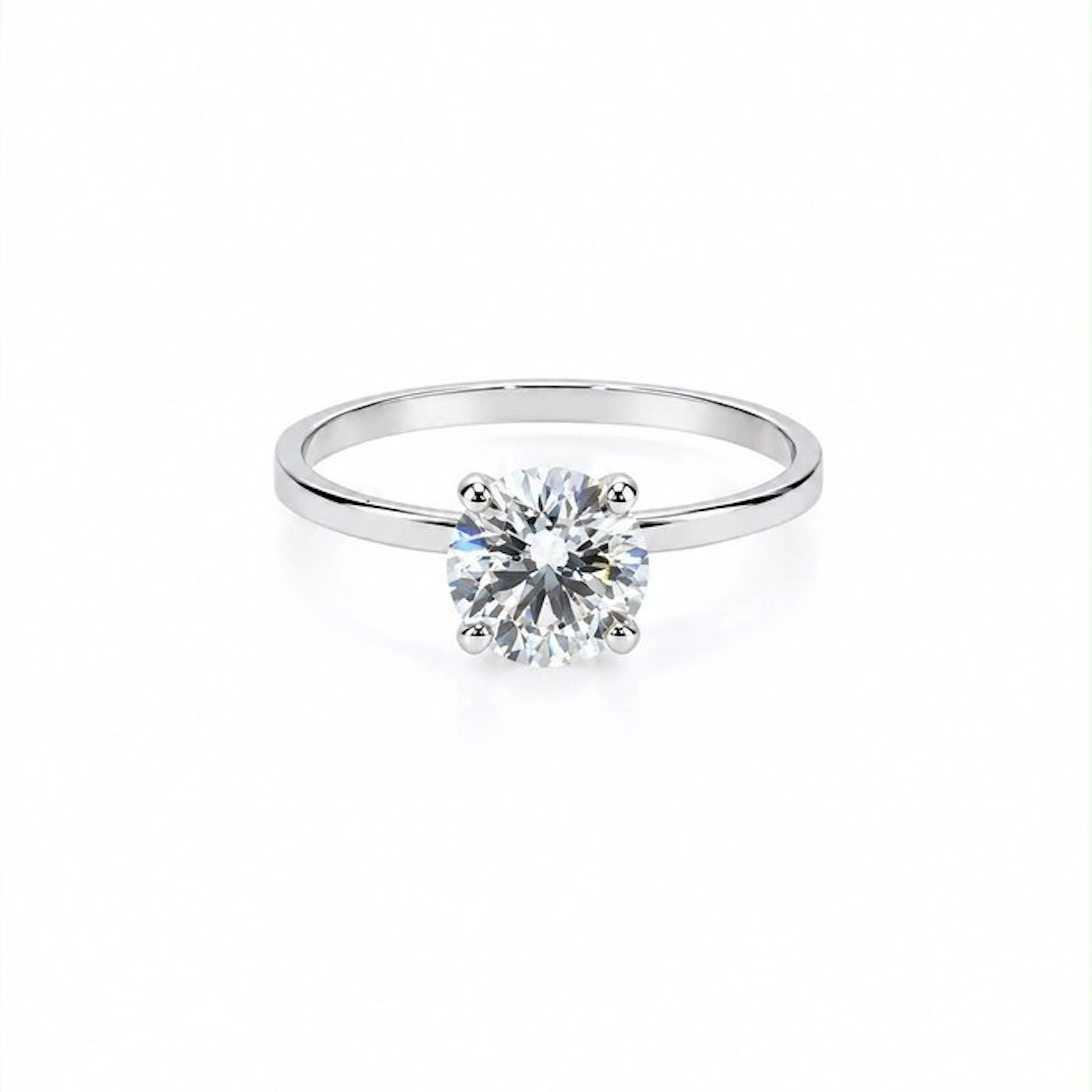 No reserve price - Ring - 14 kt. White gold - 1.06ct. tw. Diamond (Lab-grown)