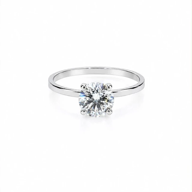 No reserve price - Ring - 14 kt. White gold - 1.06ct. tw. Diamond (Lab-grown)