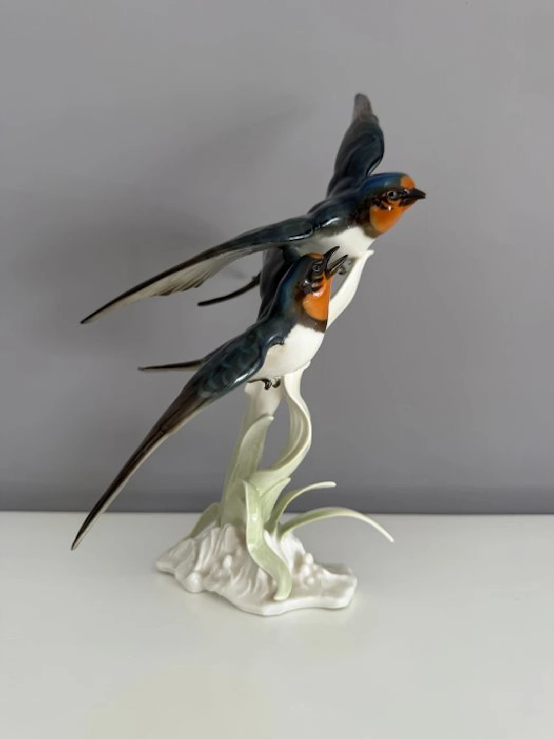 Hutschenreuther - Figurine - Schwalbenpaar im flug - Classic European Porcelain