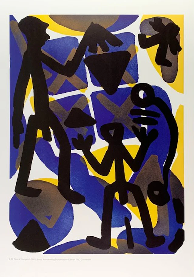 A.R. Penck (after) - Vergleich I - Contempory Artprint - 70 x 50 cm - 1990s