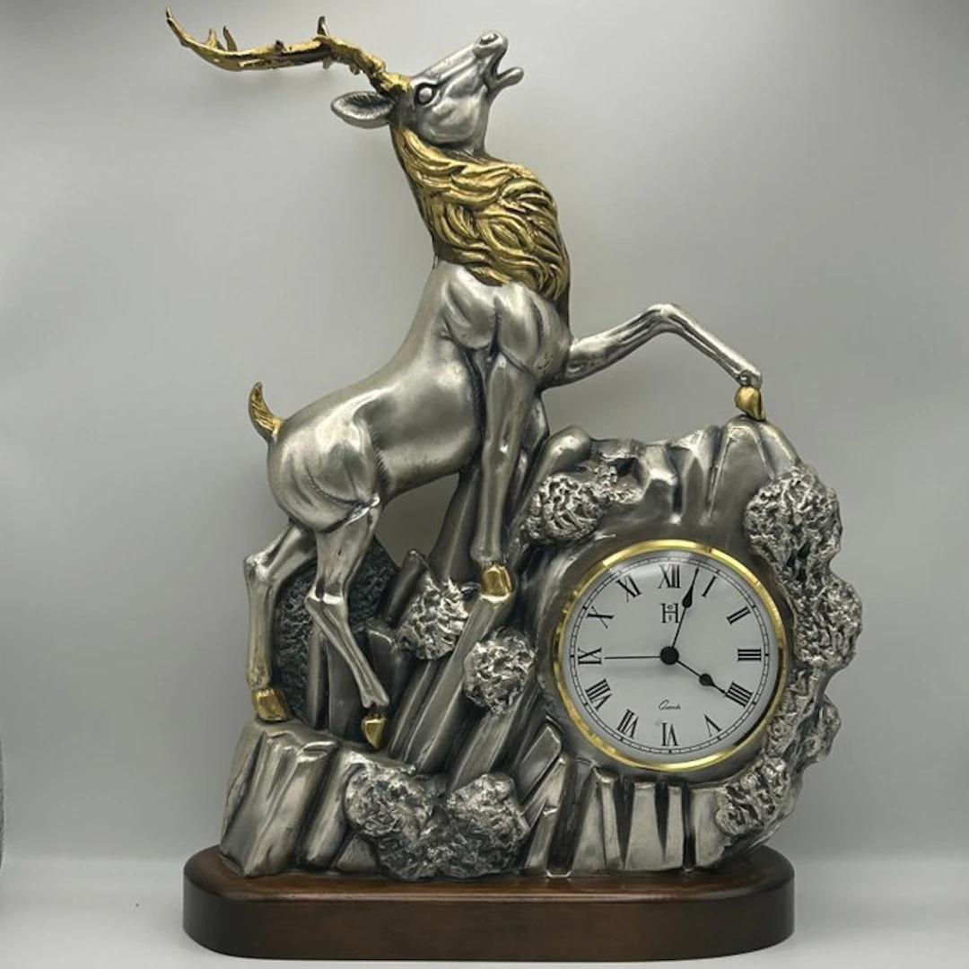Table clock - NO RESERVE PRICE - Mauro Manetti - silver...