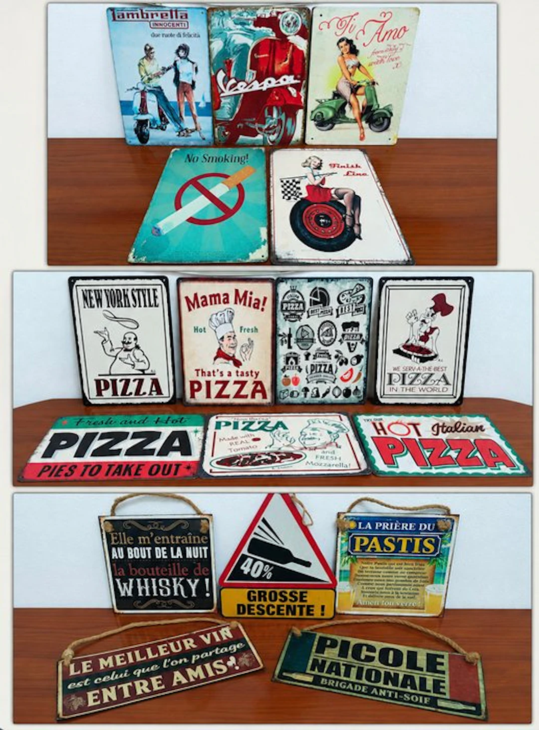 Wall plate (17) - Metal, Cardboard - Advertising Sign
