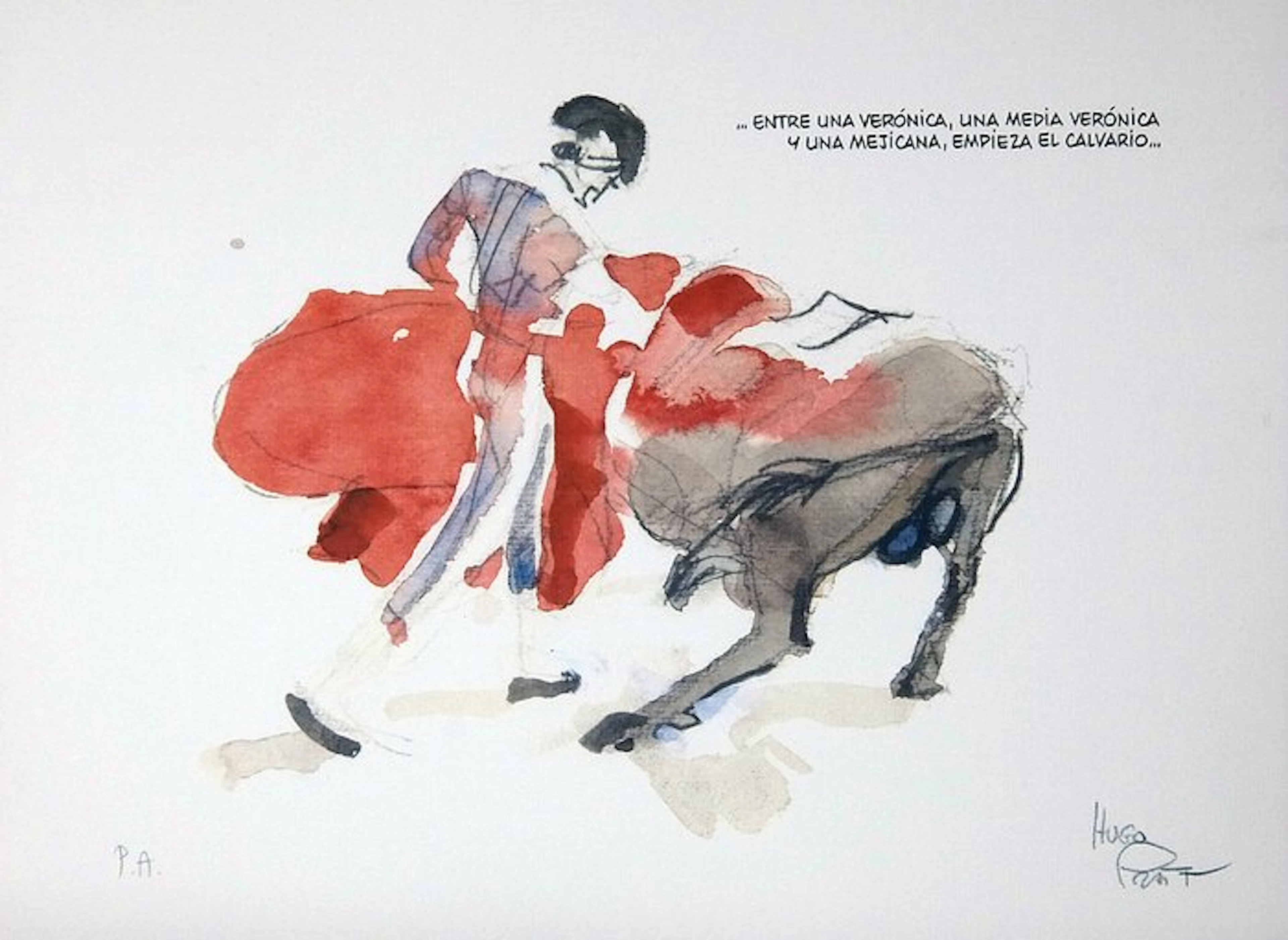 Pratt, Hugo - 1 Offset Print - Corto Maltese - Cordoba - 1990