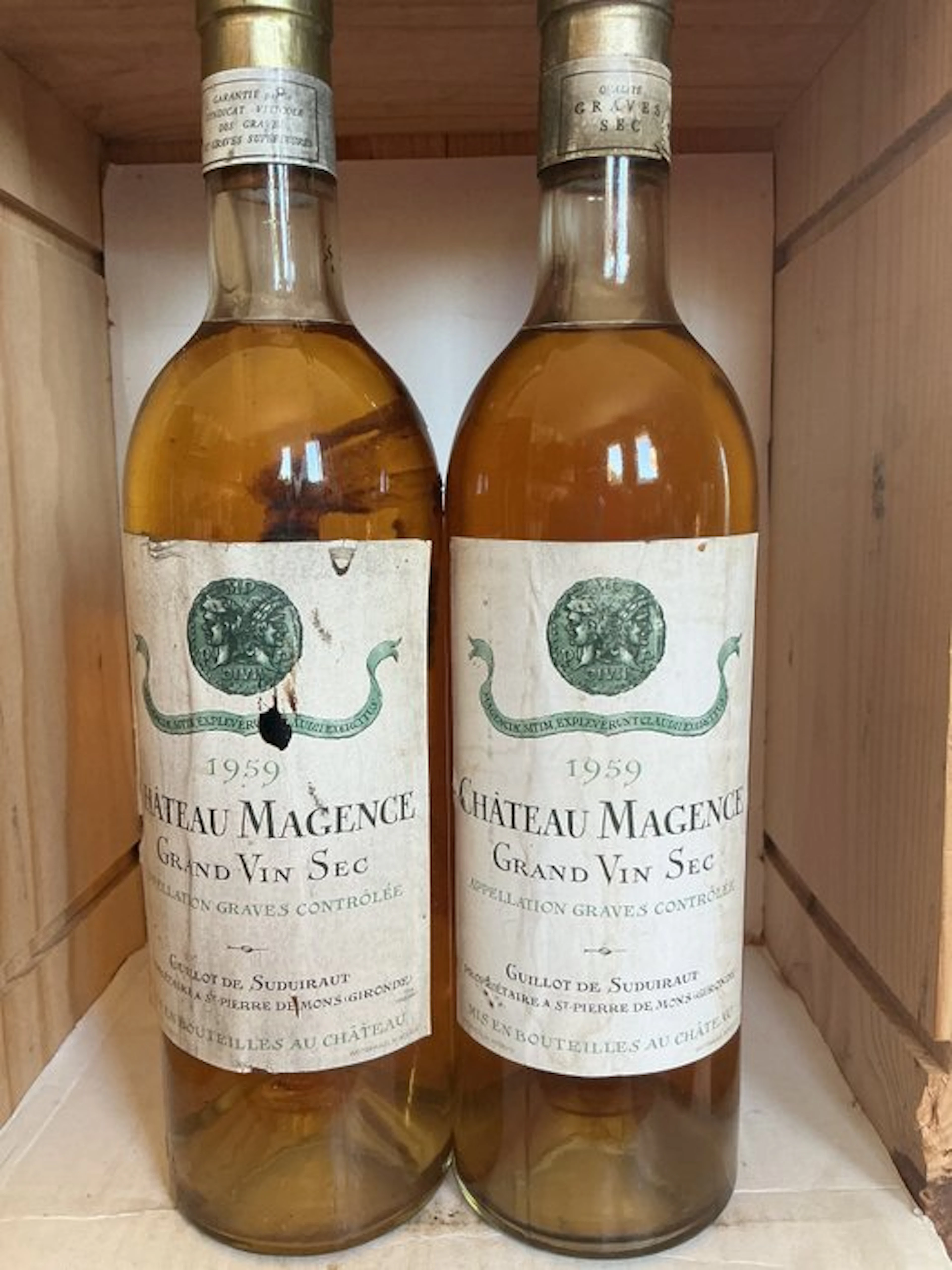 1959 Château de Magence sec - Graves - 2 Bottles (0.75L)