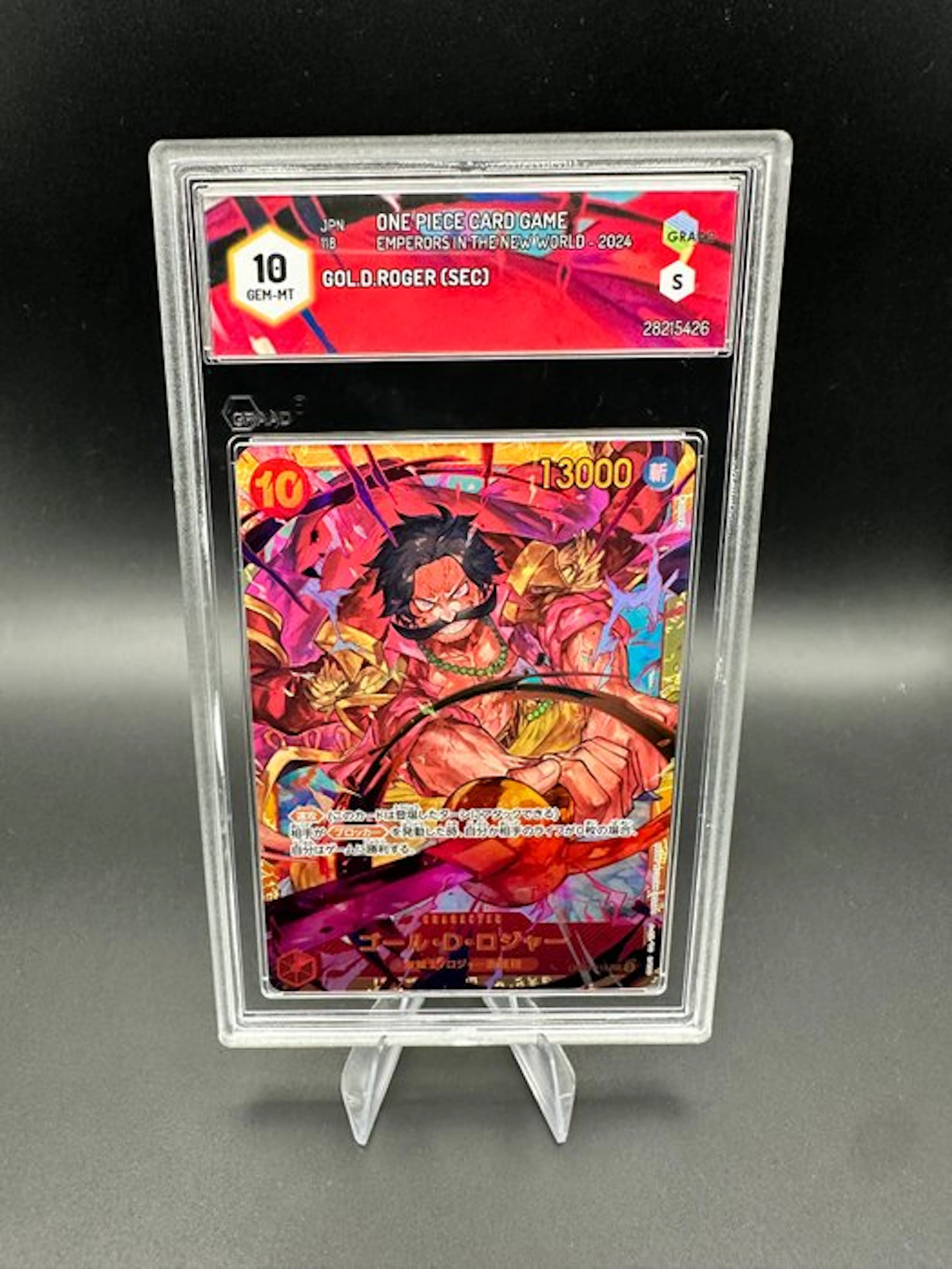 One Piece - 1 Graded card - GOL D. ROGER 118 Secret rare, Foil - Graad 10