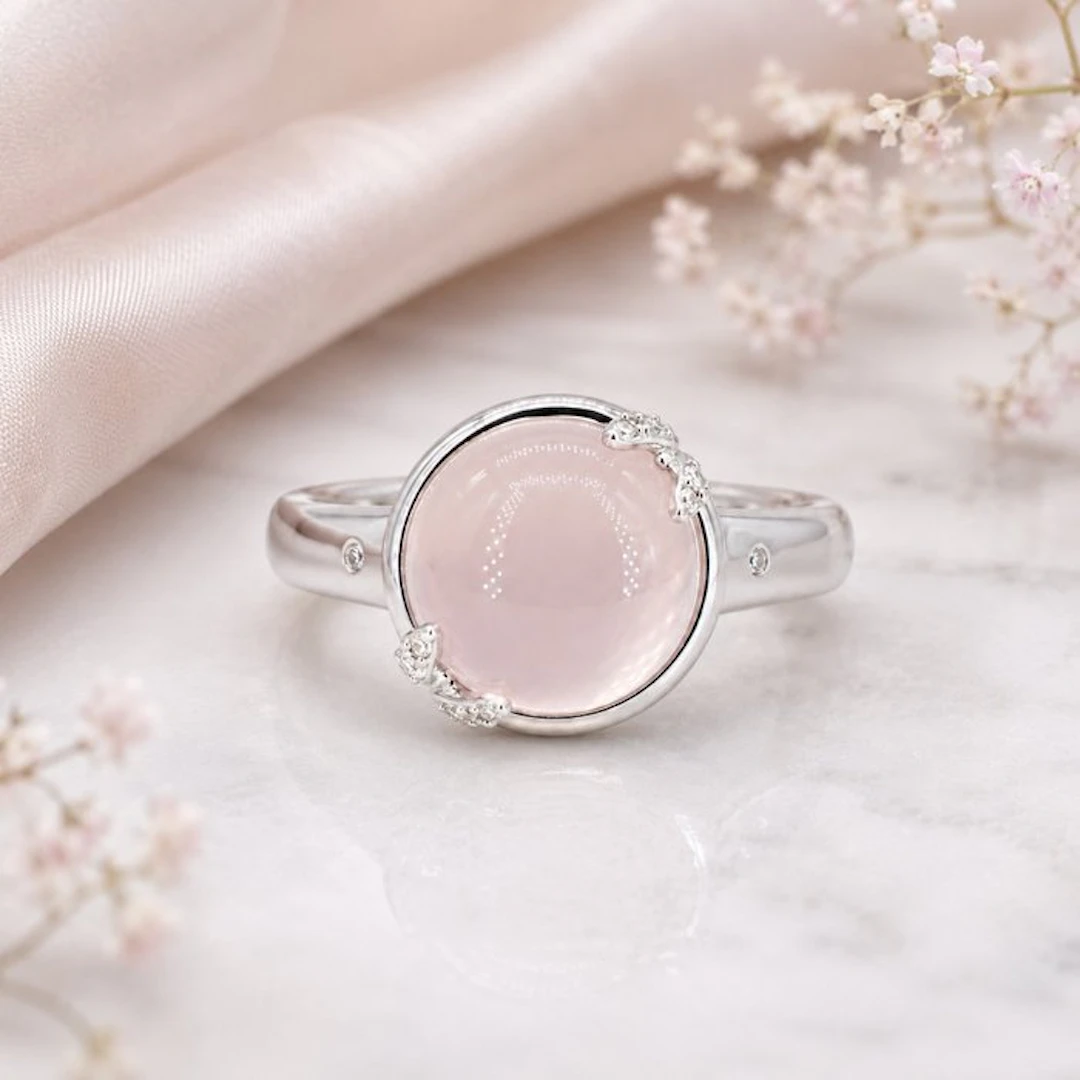 No reserve price - Ring Gold-plated Quartz - Diamond - 18K Gold Plated