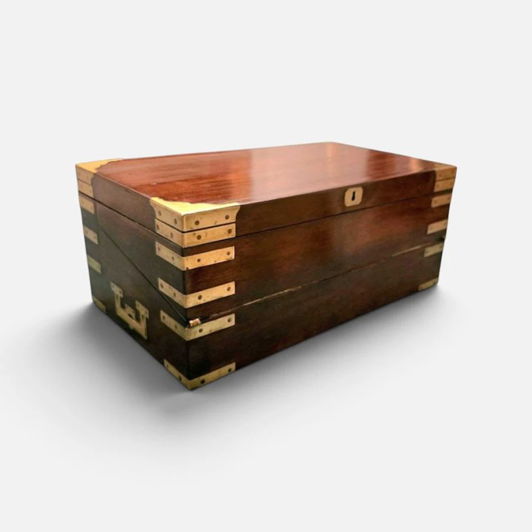 Stationery box - Wood, Brass