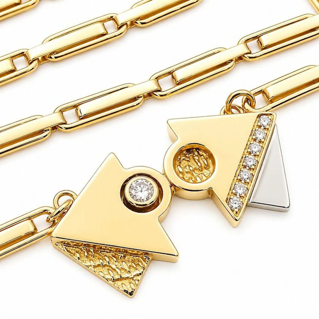 Necklace with pendant - 18 kt
