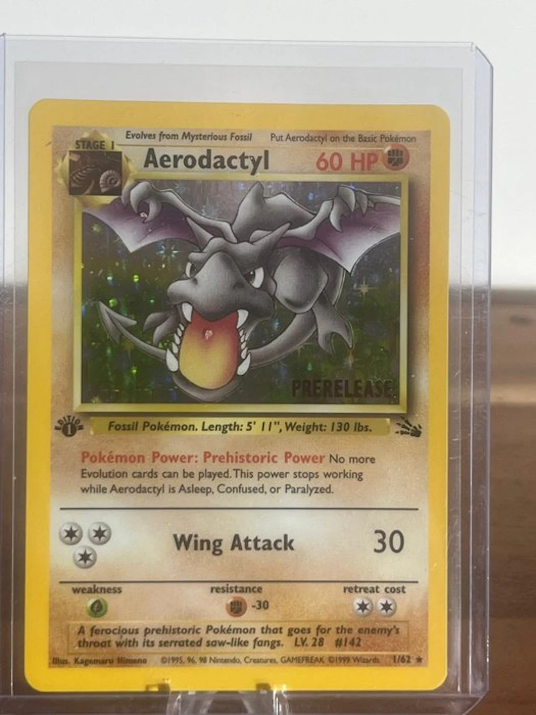 Pokémon - 1 Card - Aerodactyl 1/62 Pre-release