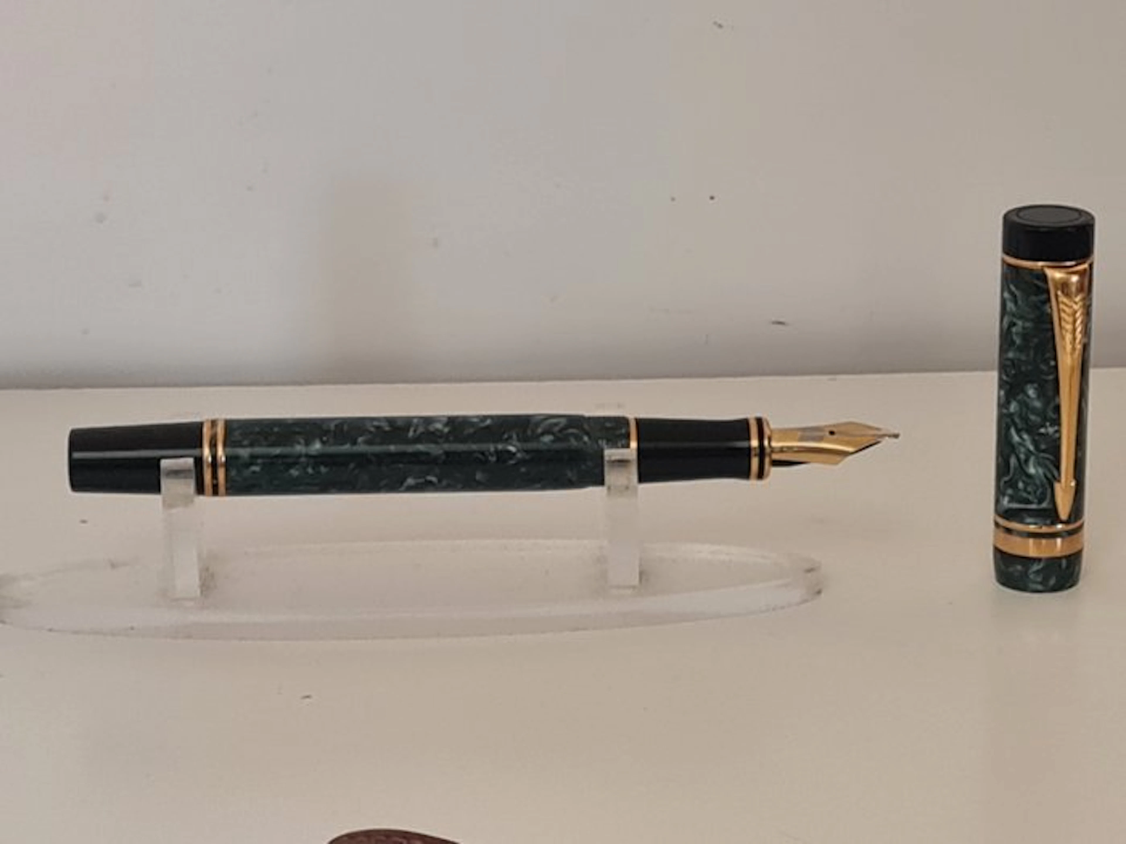 Parker - Duofold Emeraude International , plume en or 18 K 750 - Fountain pen
