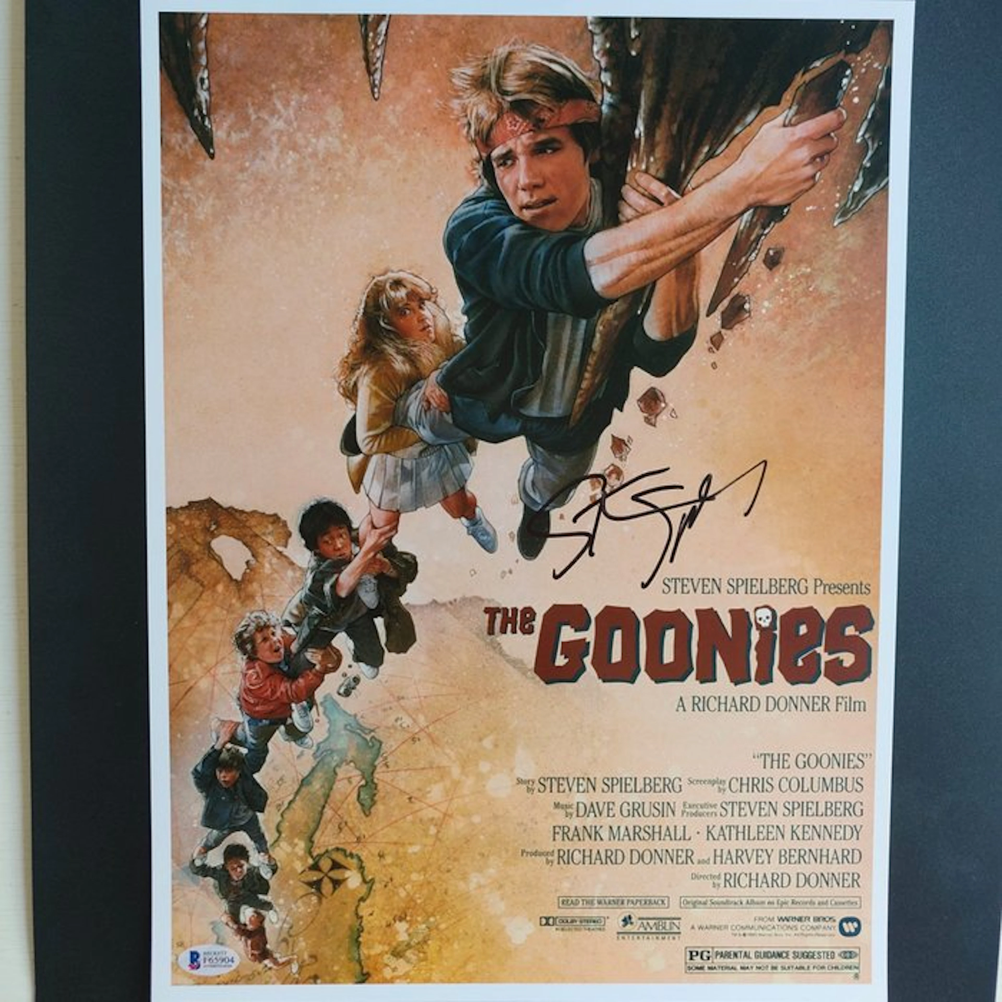 The Goonies (1985) - Steven Spielberg Signed Poster Photo...