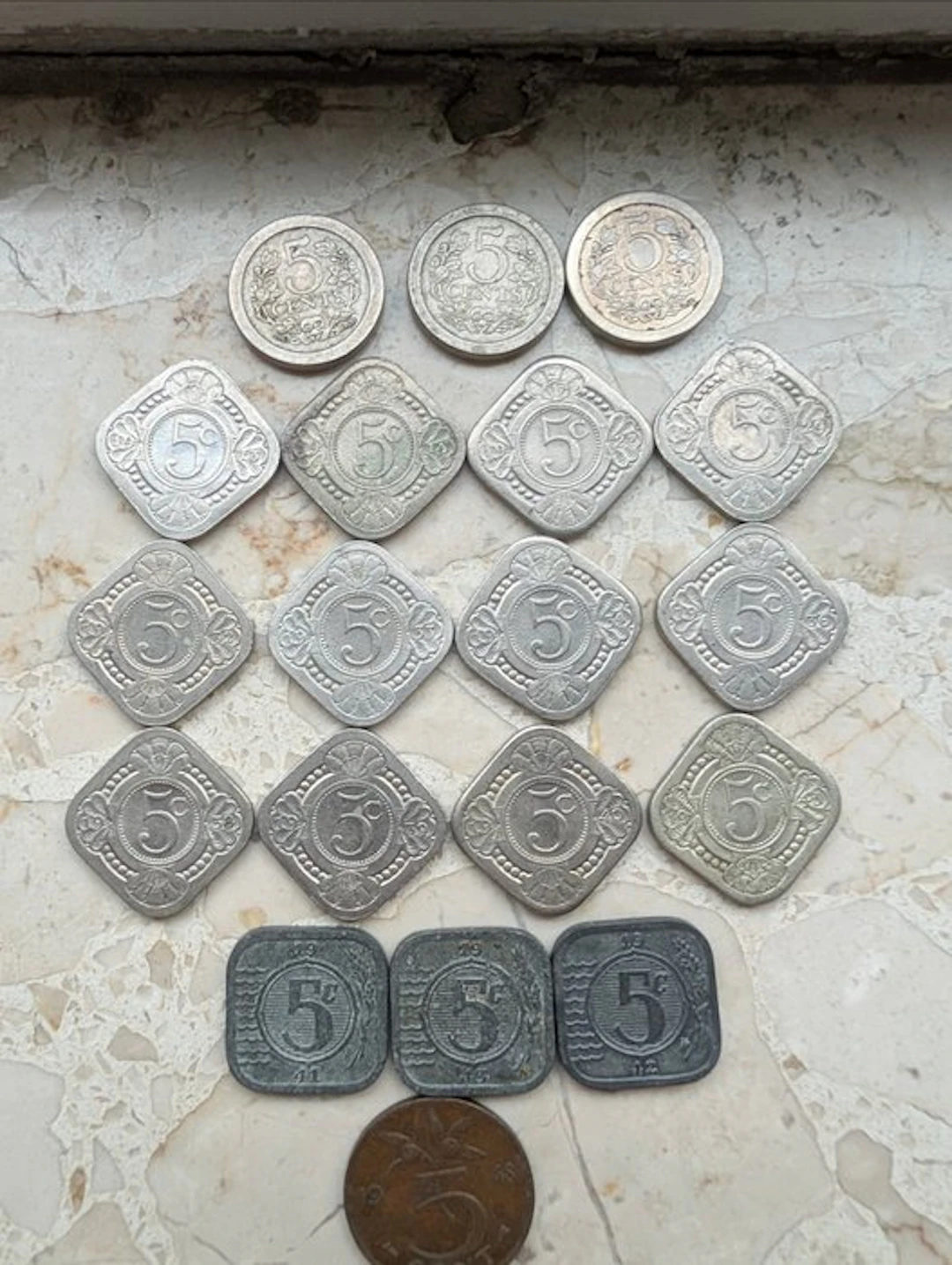 Netherlands. 5 Cents Complete serie 1907-1948 (No reserve price)